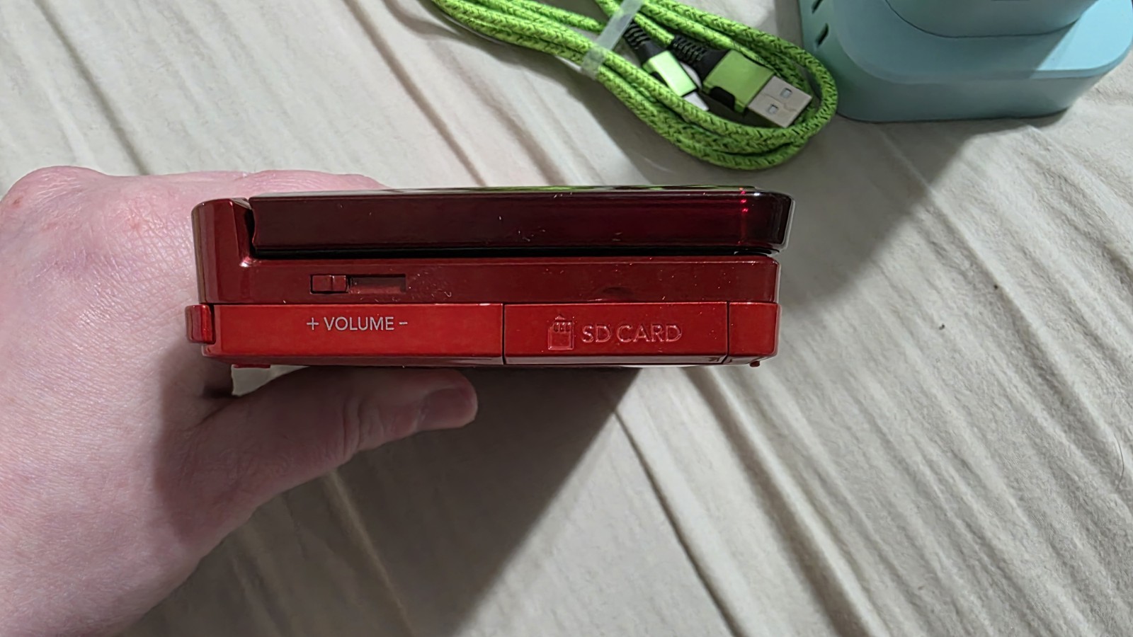 Nintendo 3DS Handheld System – USBC Charge Port – Flame Red