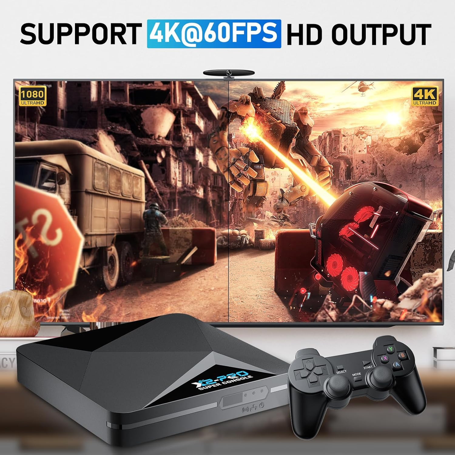 Retro Game Console with 65000+ Games, Super Console X2 Pro Video Game Console An