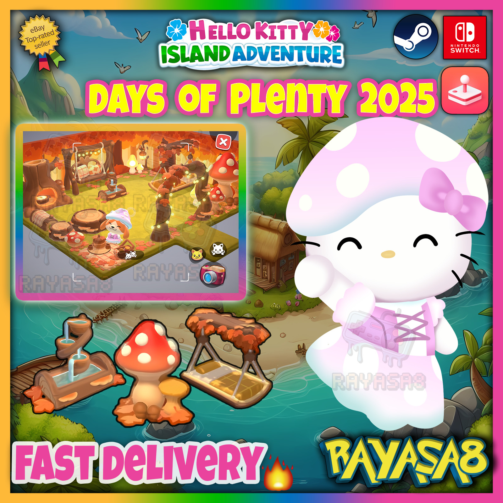Days of plenty 2025💖 Hello Kitty Island Adventure | Arcade | Nintendo | Steam