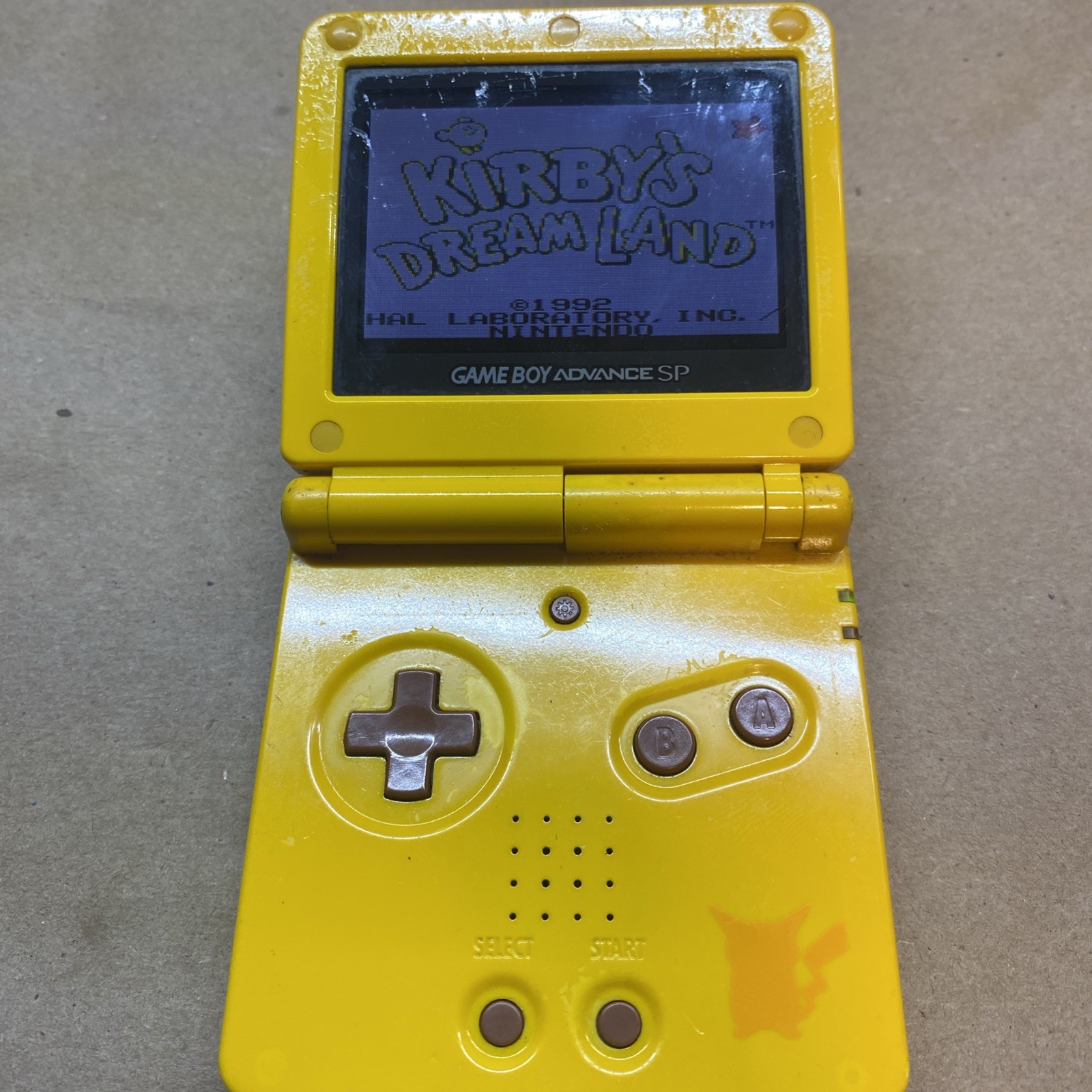 Pikachu Edition Nintendo GameBoy Advance SP Handheld Tested Working Authentic !!