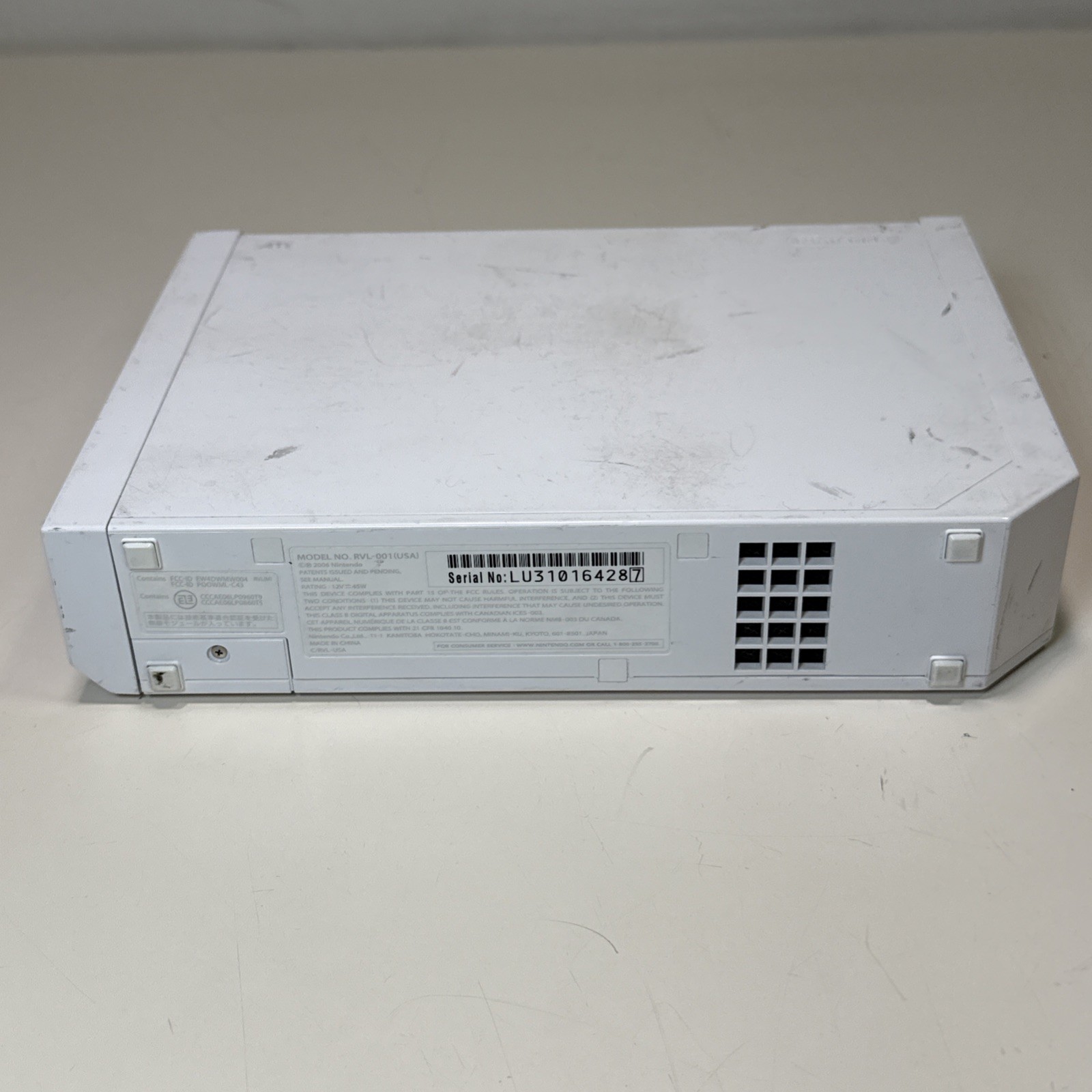 Nintendo Wii RVL-001 Replacement Console Only Tested Works Gamecube Compatible