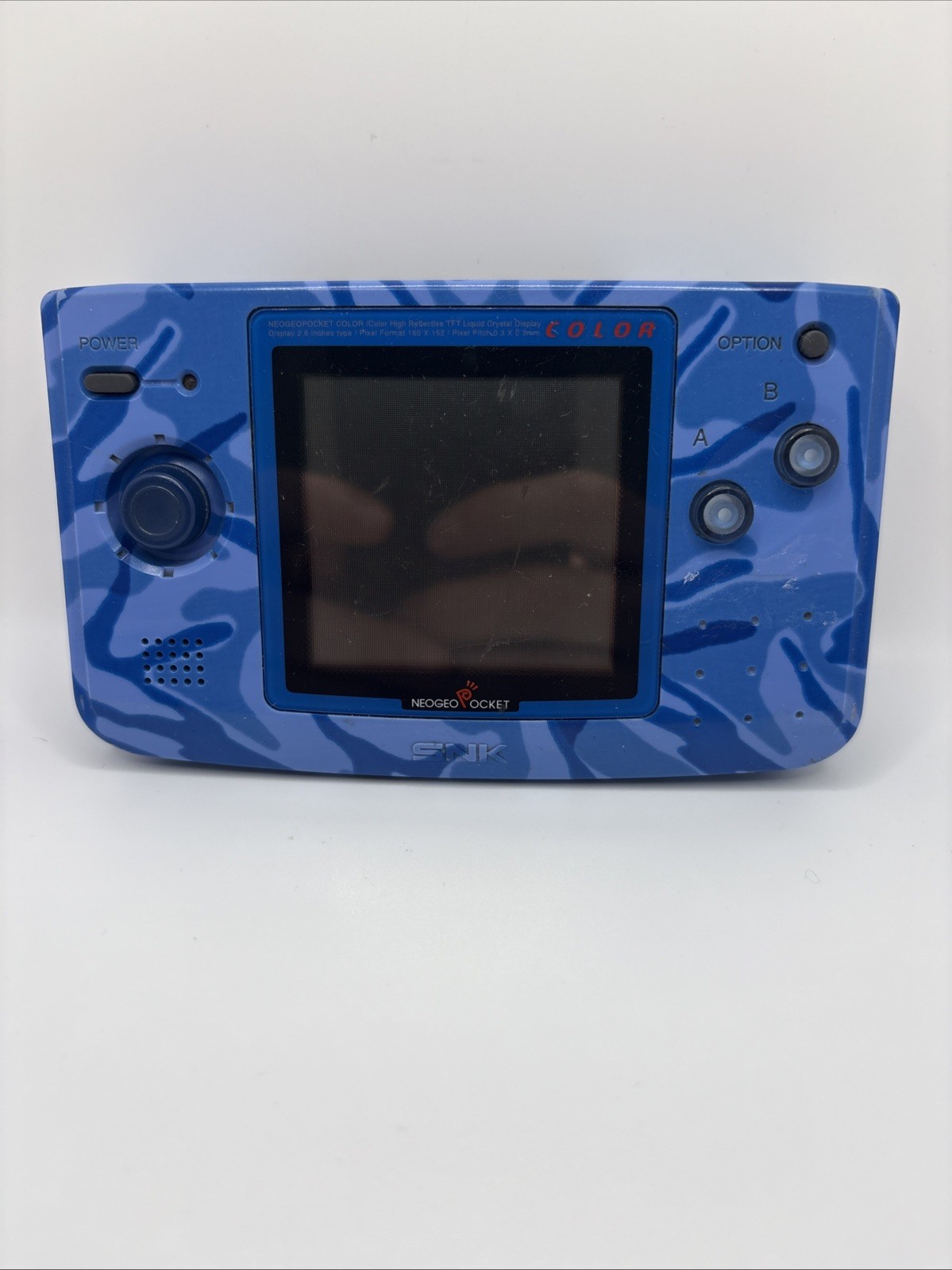 neo geo pocket color console snk camouflage blue Japan tested game neogeo ntsc-j