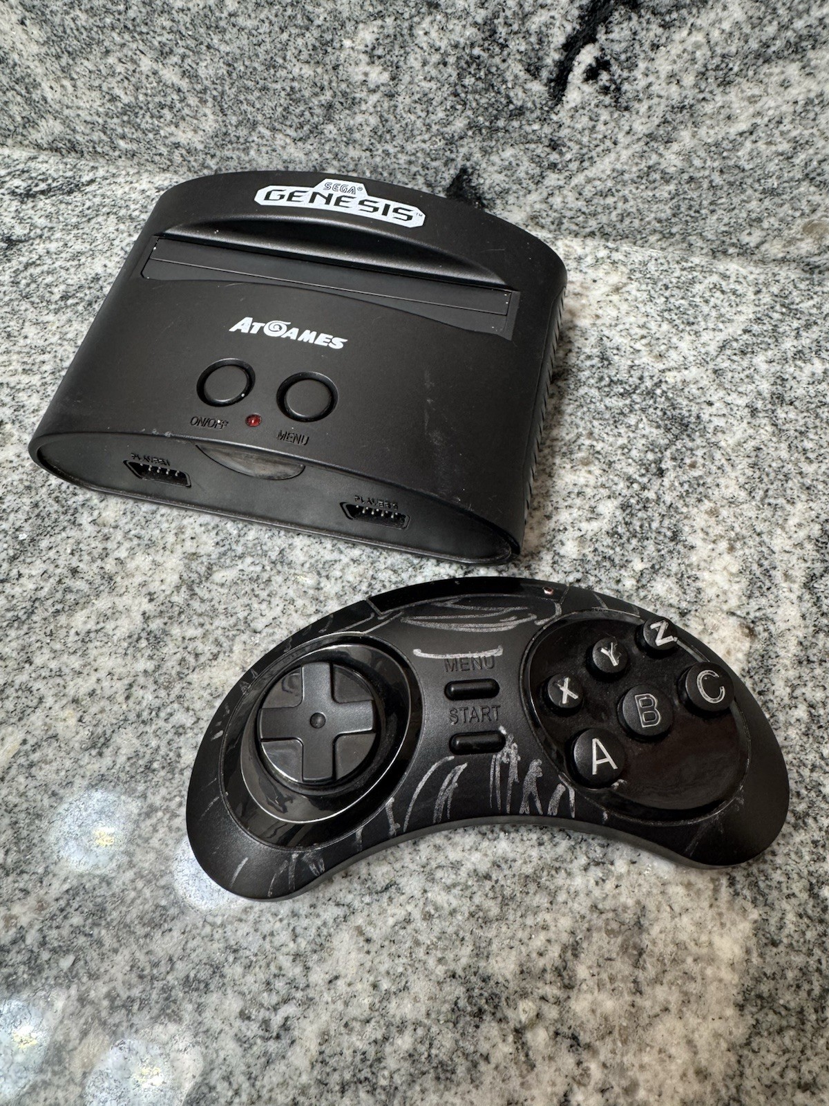 SEGA GENESIS AtGames Mini Console W/ Wireless Controller Tested No Cords