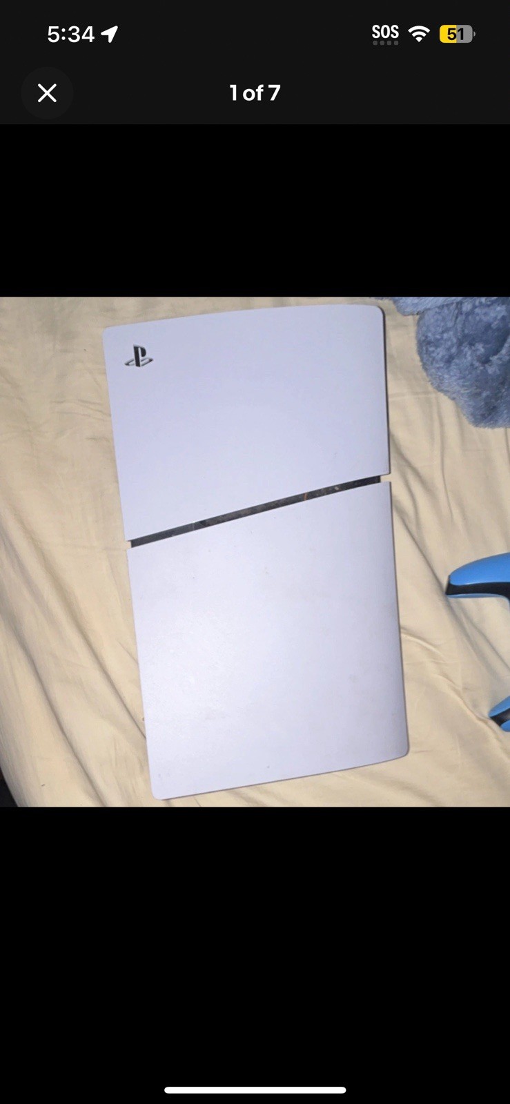 Sony PlayStation 5 Console White Black Wi-Fi HDMI USB Blue Controller