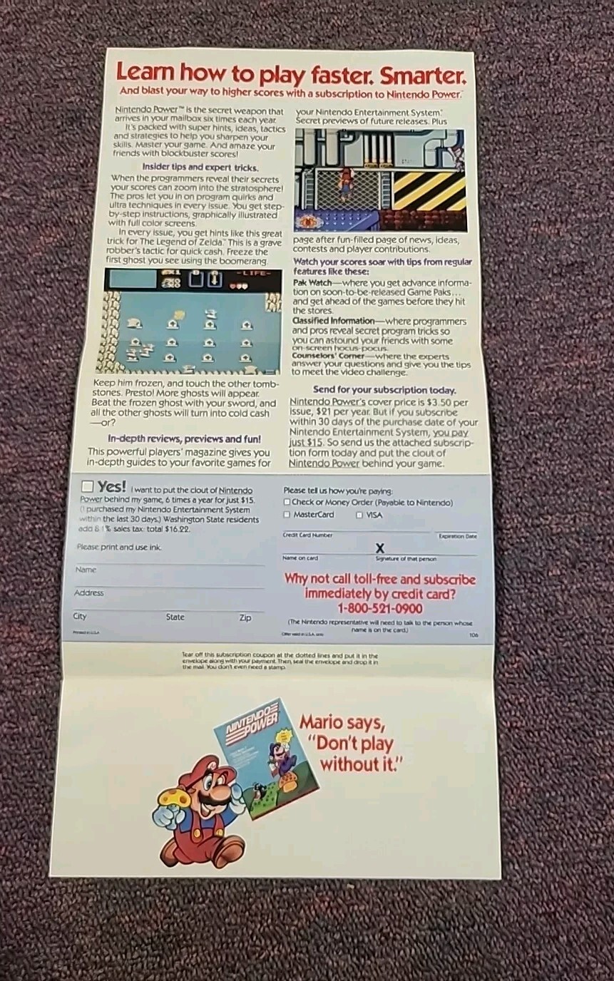 Nintendo Entertainment System NES Action Set (Complete in Box!) Tested & Works!