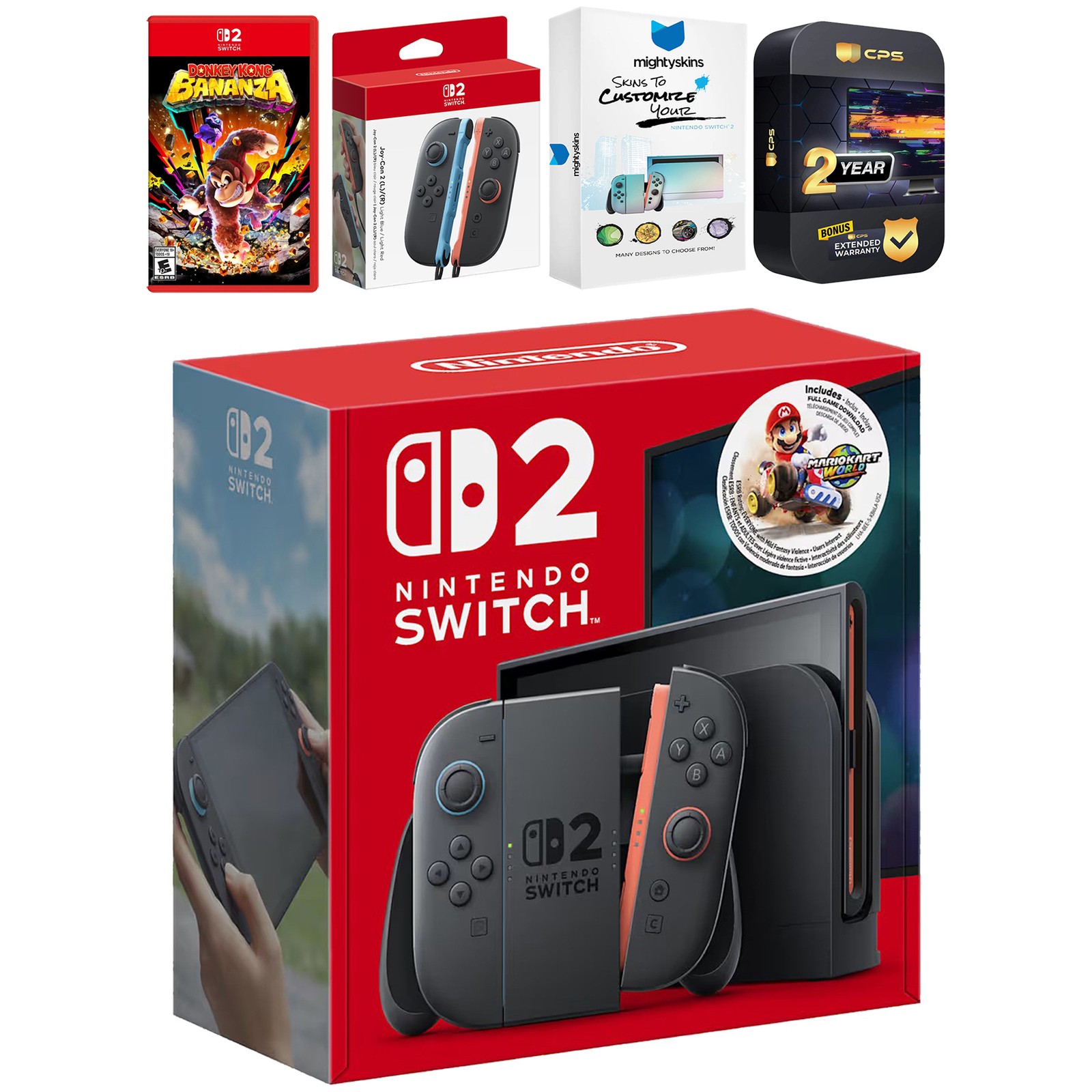 Nintendo Switch 2 + Mario Kart World + Donkey Kong Bonanza, Extra Joy Cons