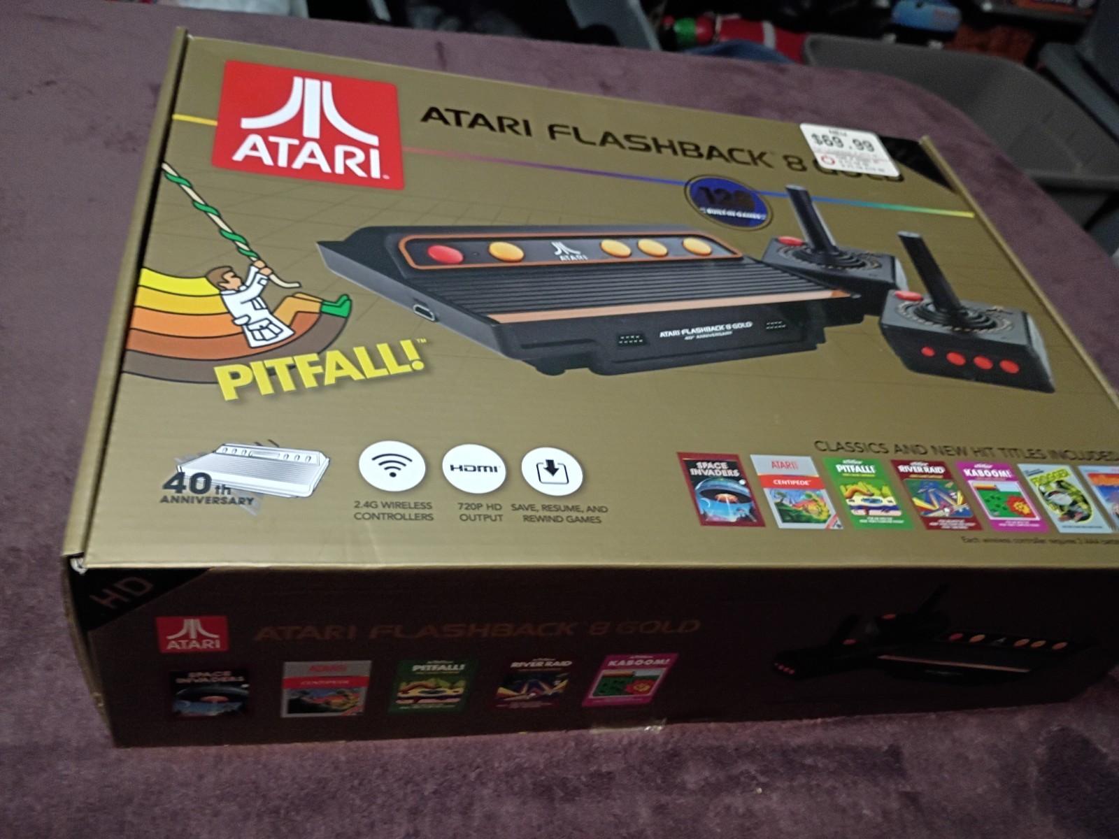 Atari Flashback 8 Gold Deluxe HD Console Wireless Controllers – Gold Used