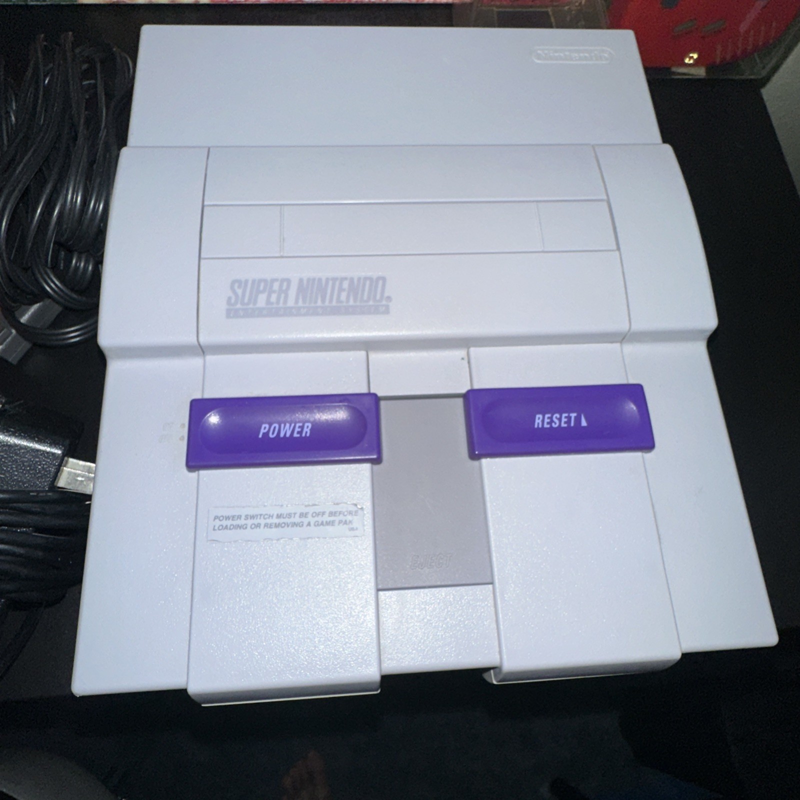 Super Nintendo SNES Console Game System! All Plugs And Two Controllers!