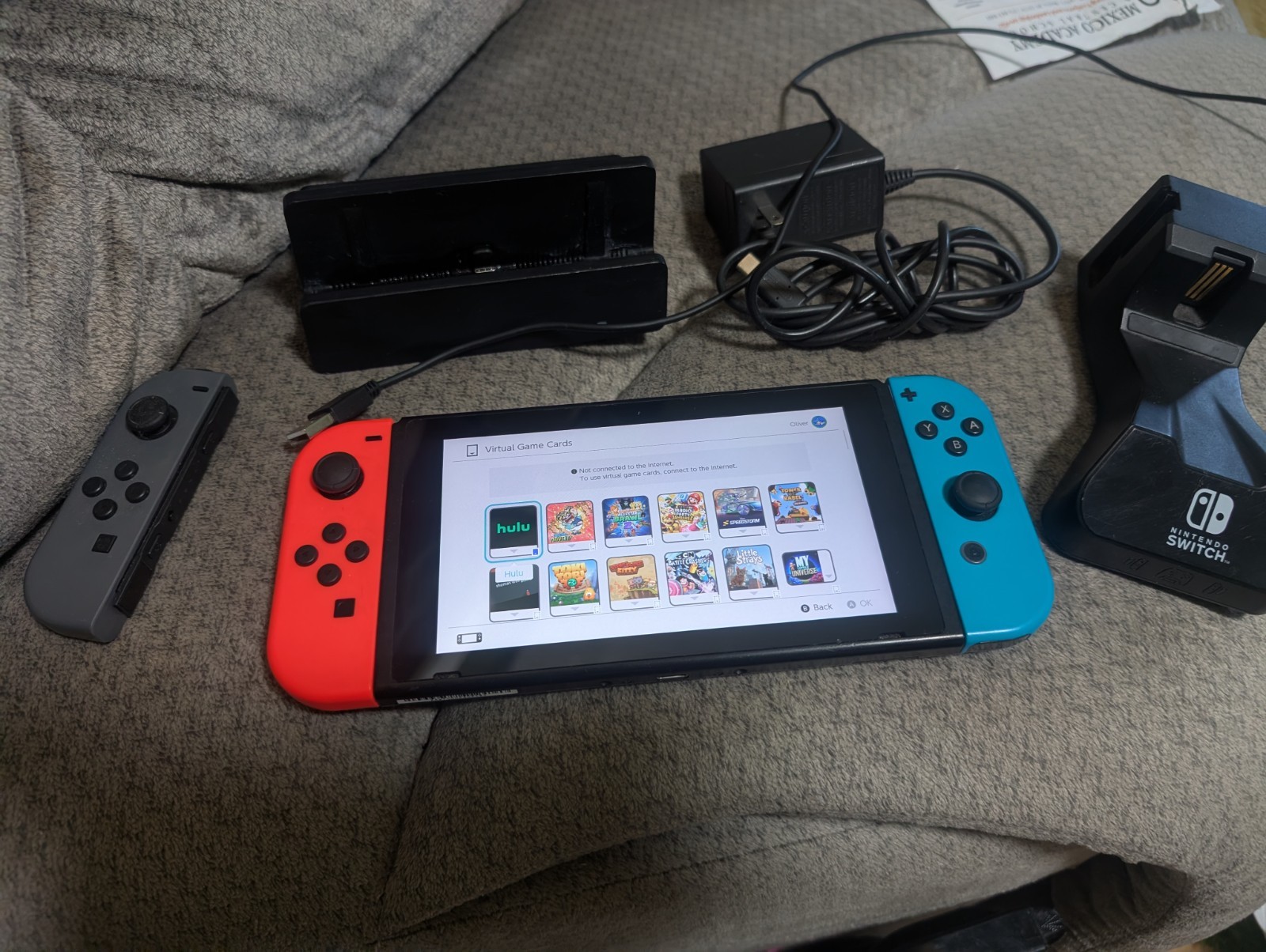 Nintendo Switch Console 720p Wi-Fi w/ Red/Blue & Gray Joy-Con, Dock