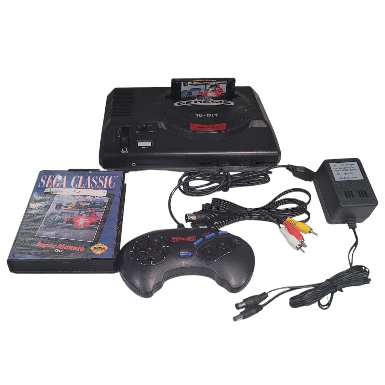 Sega Genesis Model 1 Console VA6.5 Cleaned Tested Tengen Pad PSU AV Cable