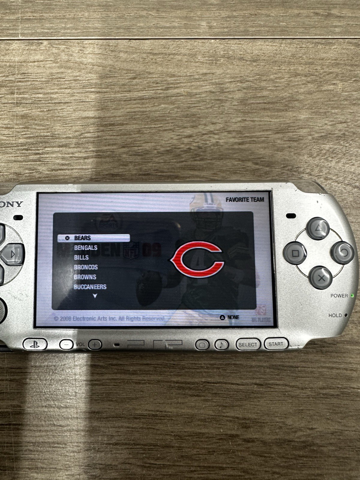 PSP-3001 Silver w/ Game-Memory Card, Charger, & Battery-Tested