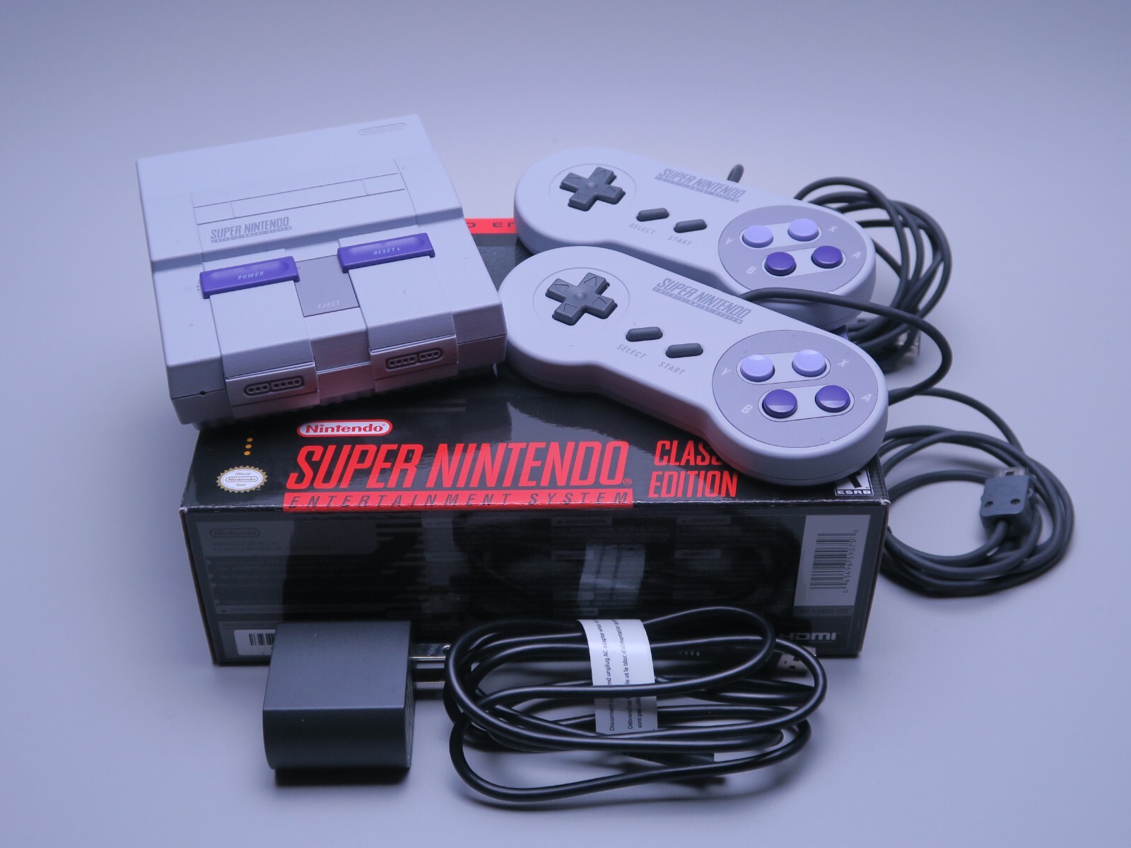 Authentic 16-Bit Super Nintendo SNES Classic Edition Console (21 Built-In Games)