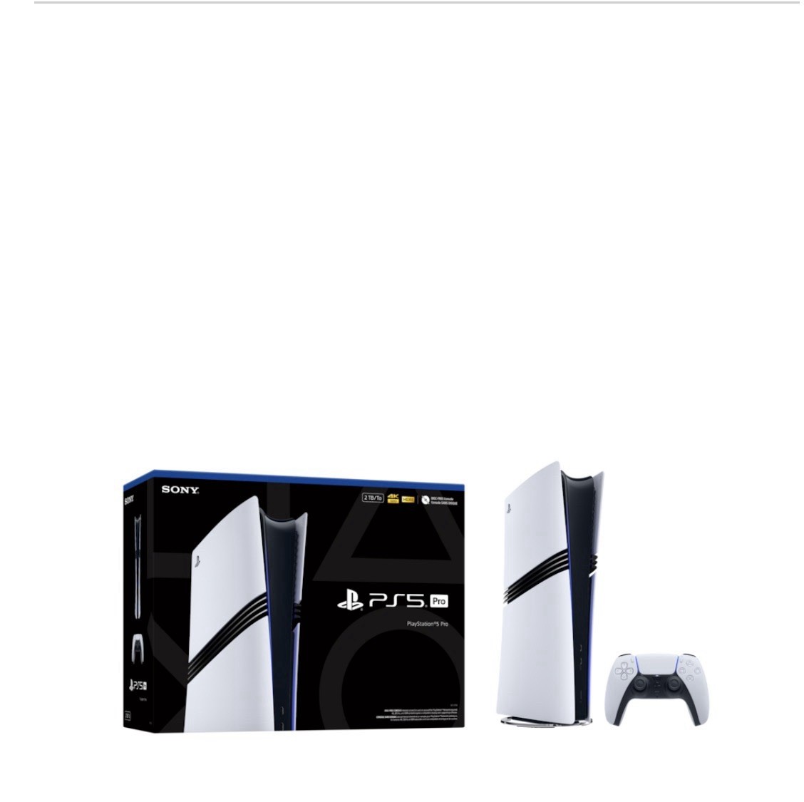 Sony PlayStation 5 Pro 1TB 4K UHD Console with extra DualSense Controller Wi-Fi