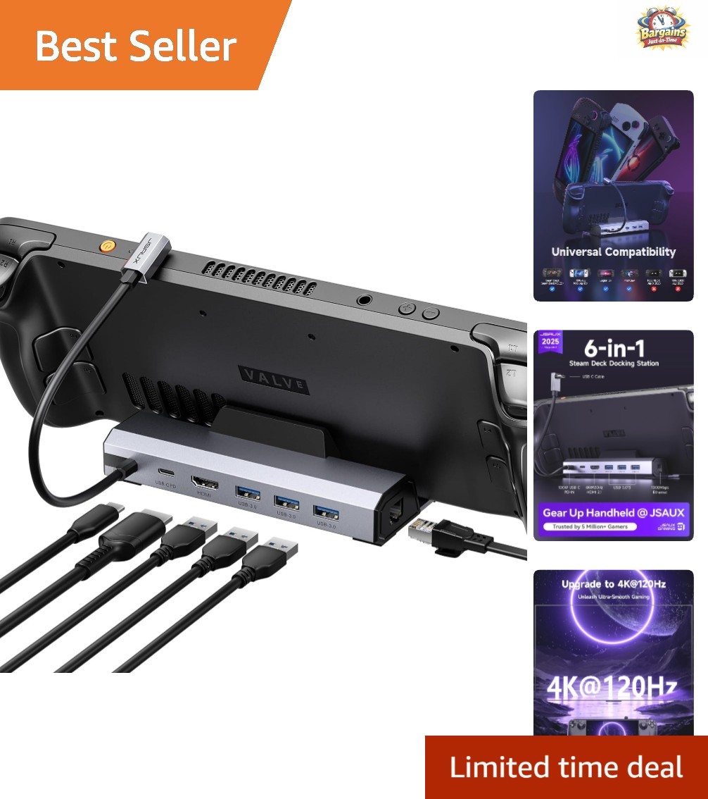 4K HDMI 2.1 Docking Station with 100W Charge for Steam Deck & Legion Go