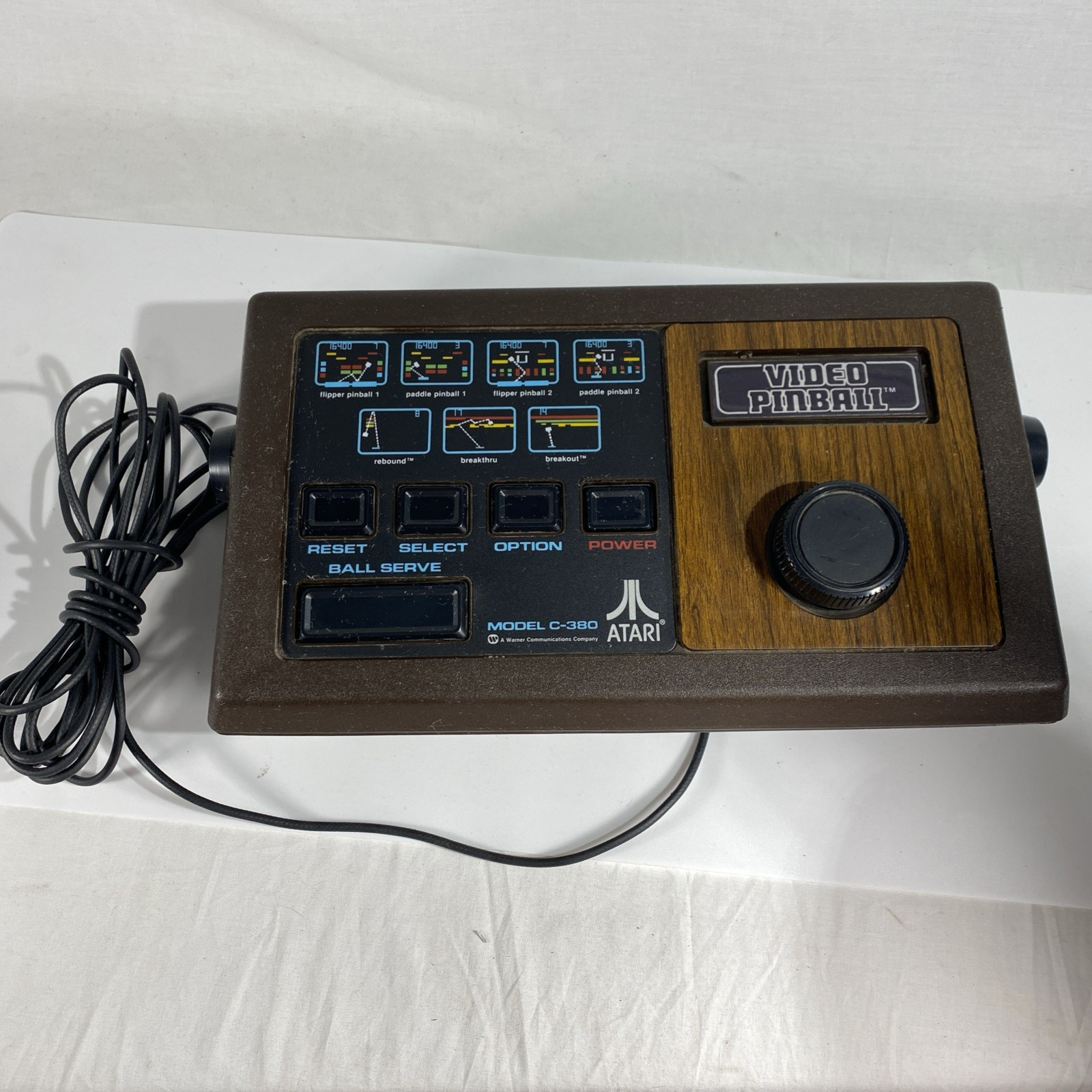 VINTAGE ATARI Video Console Pinball Model C-380 – UNTESTED – NO POWERCORD