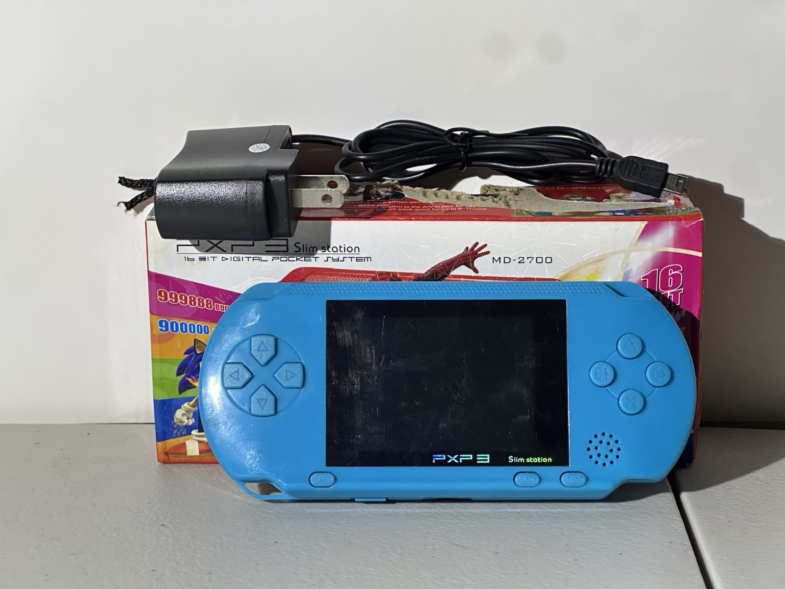 PXP3 Slim Station Digital Pocket System 16 Bit, MD-2700, Red, 2.7″ With Charger