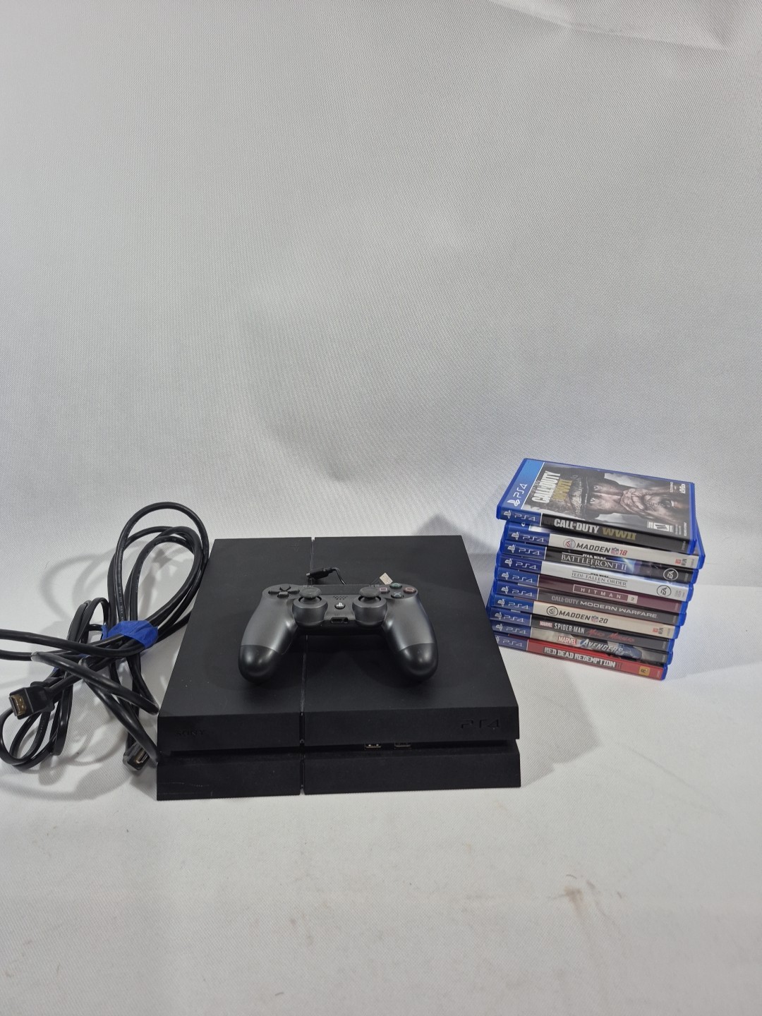 Sony PlayStation 4 (500 GB) Home Console Black W/Controller +10 Games TESTED