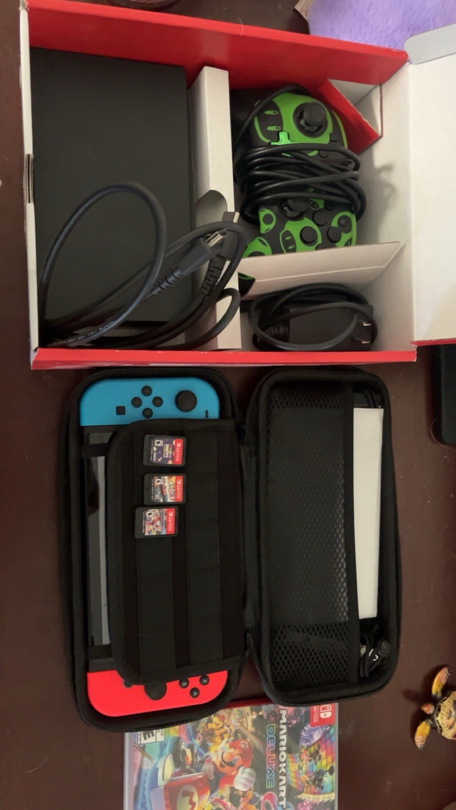 Nintendo Switch Console Red/Blue Joy-Con, Dock, Accessories, Wi-Fi, HDMI