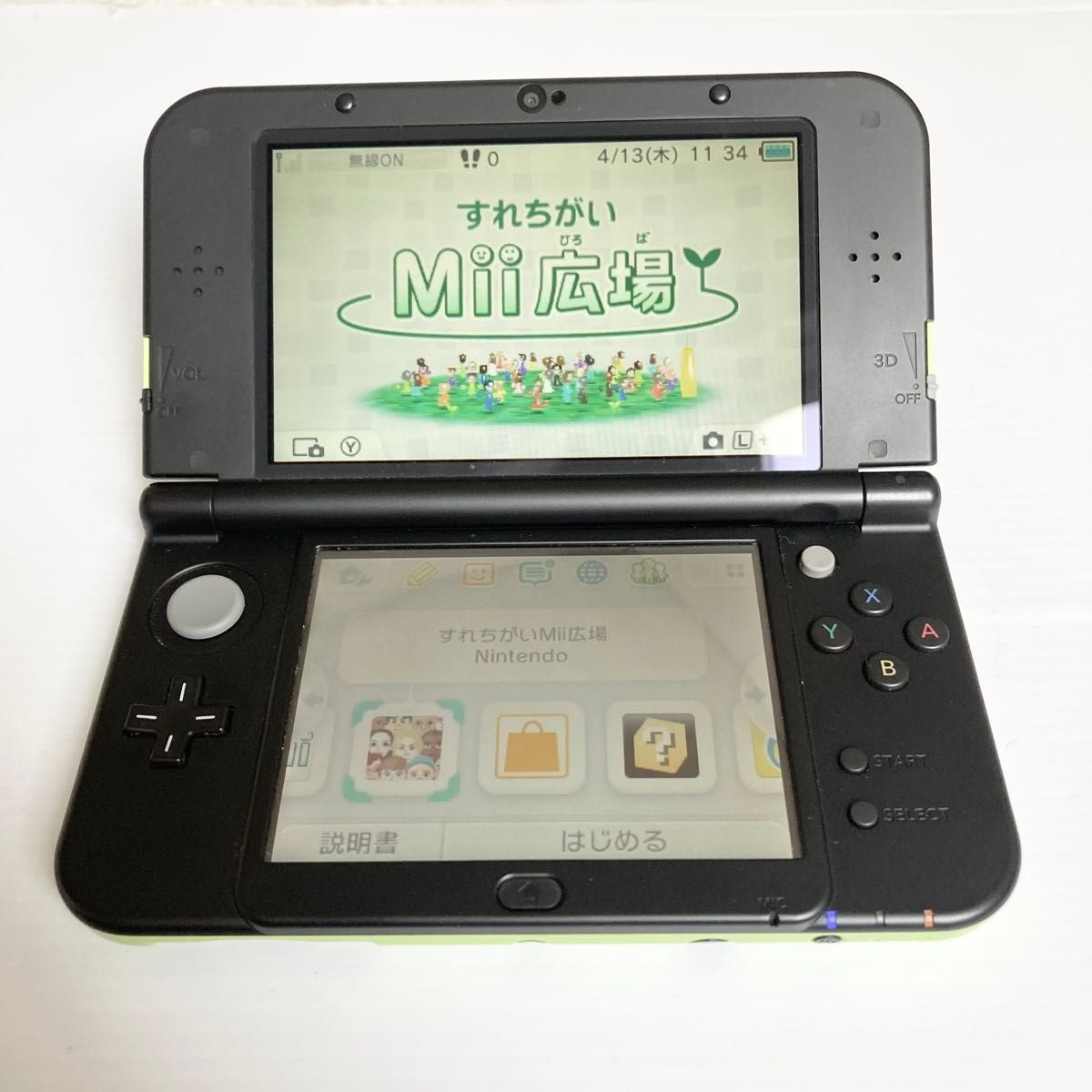 New Nintendo 3DS LL Lime Black Console RED-001 Japanese Ver Tested Working JP