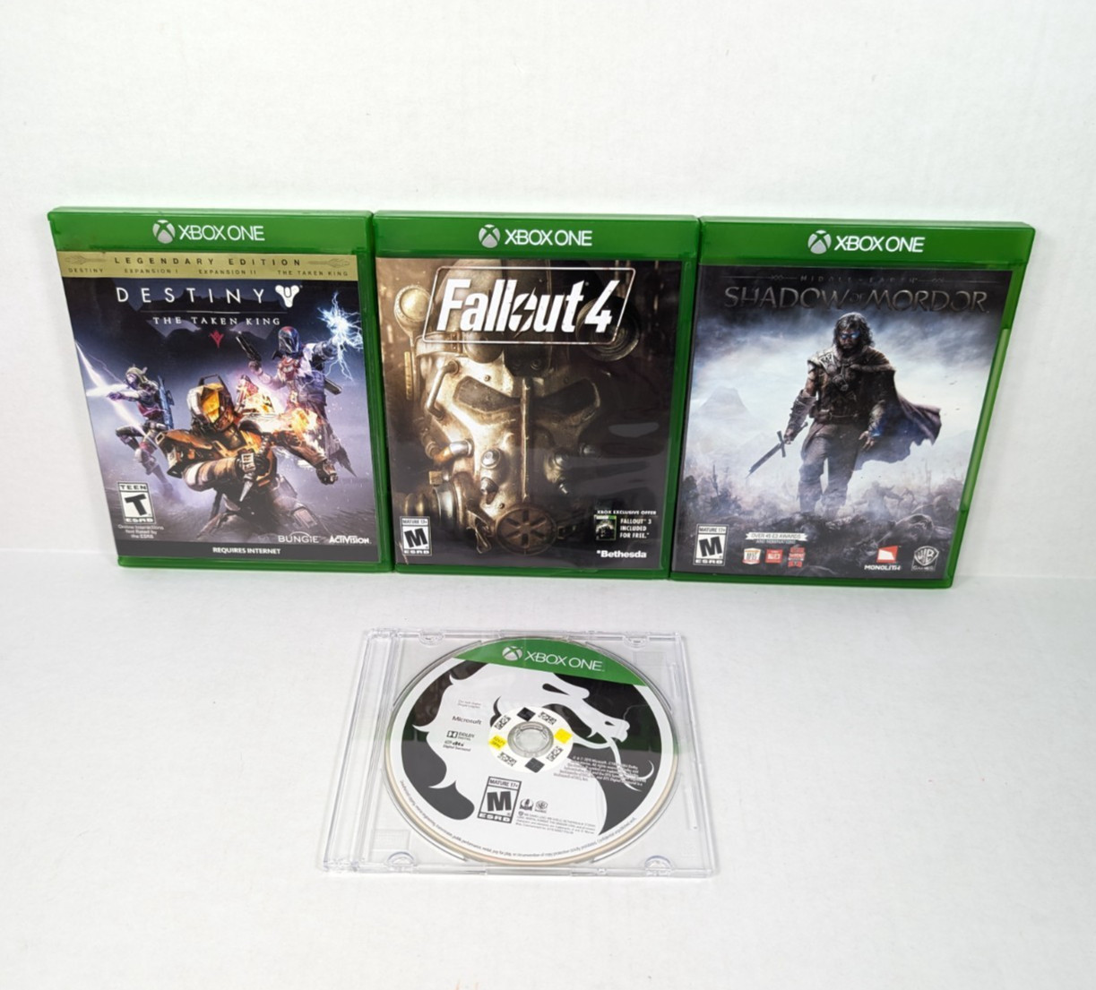 Xbox One 1540 Console Bundle 4 Games 2 Controllers Tested Microsoft 500GB