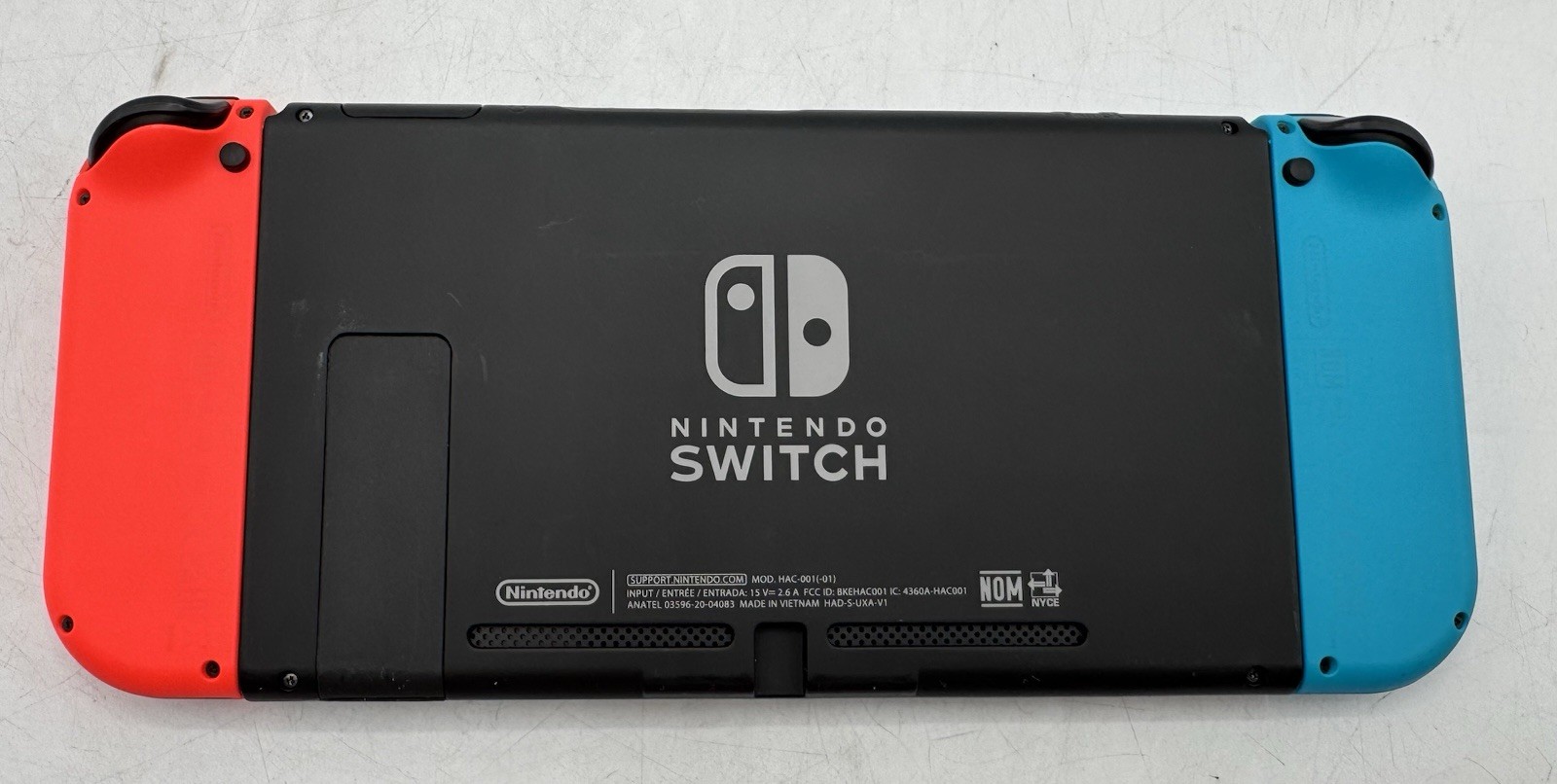 Nintendo Switch HAC-001 (-01) Console Neon Red & Blue Open Box Bundle Tested