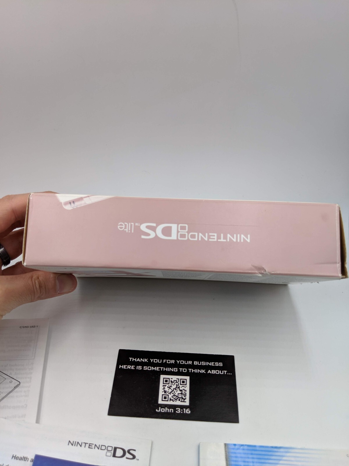 Nintendo DS Lite Metallic Rose (CRACKED HINGE) MATCHING SERIAL #’S