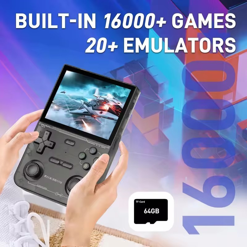 K36 Portable Handheld Game Console 3.5” IPS Screen Dual Joystick 16000 + Games