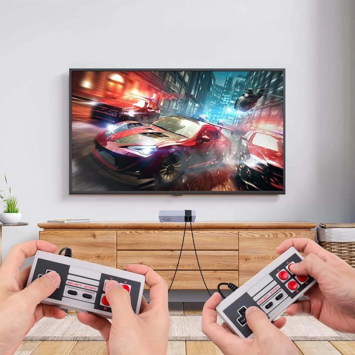 Retro Game Console AV Classic 620 Games Dual Player 2 Controllers Holiday
