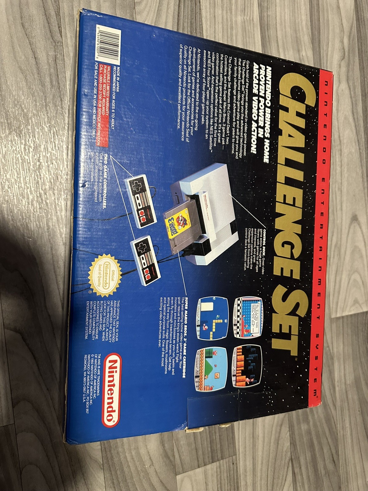 1992 Nintendo NES Challenge Set Super Mario 3 Video Game Console