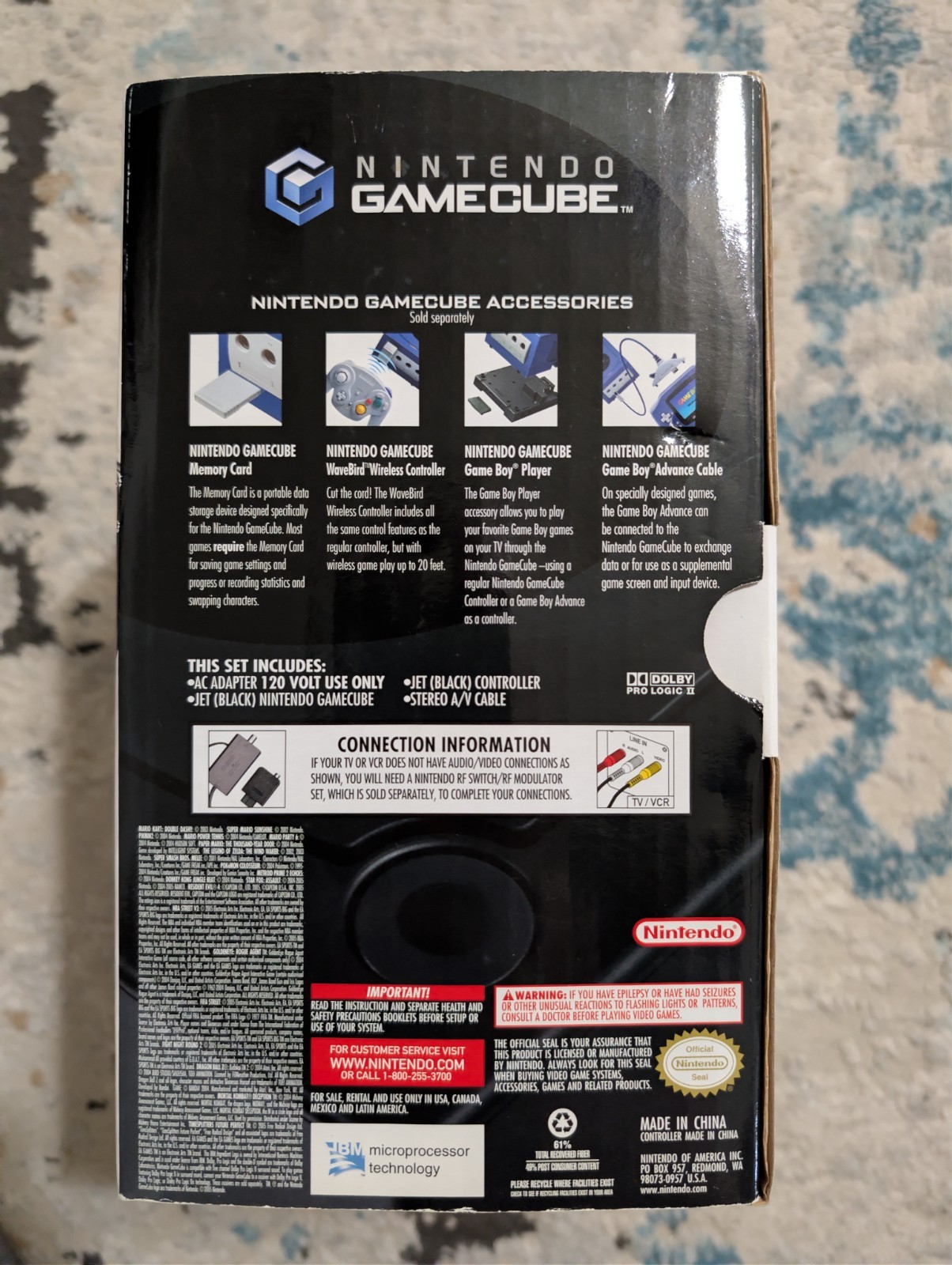 Nintendo GameCube Black Console Complete In Box CIB Great condition READ