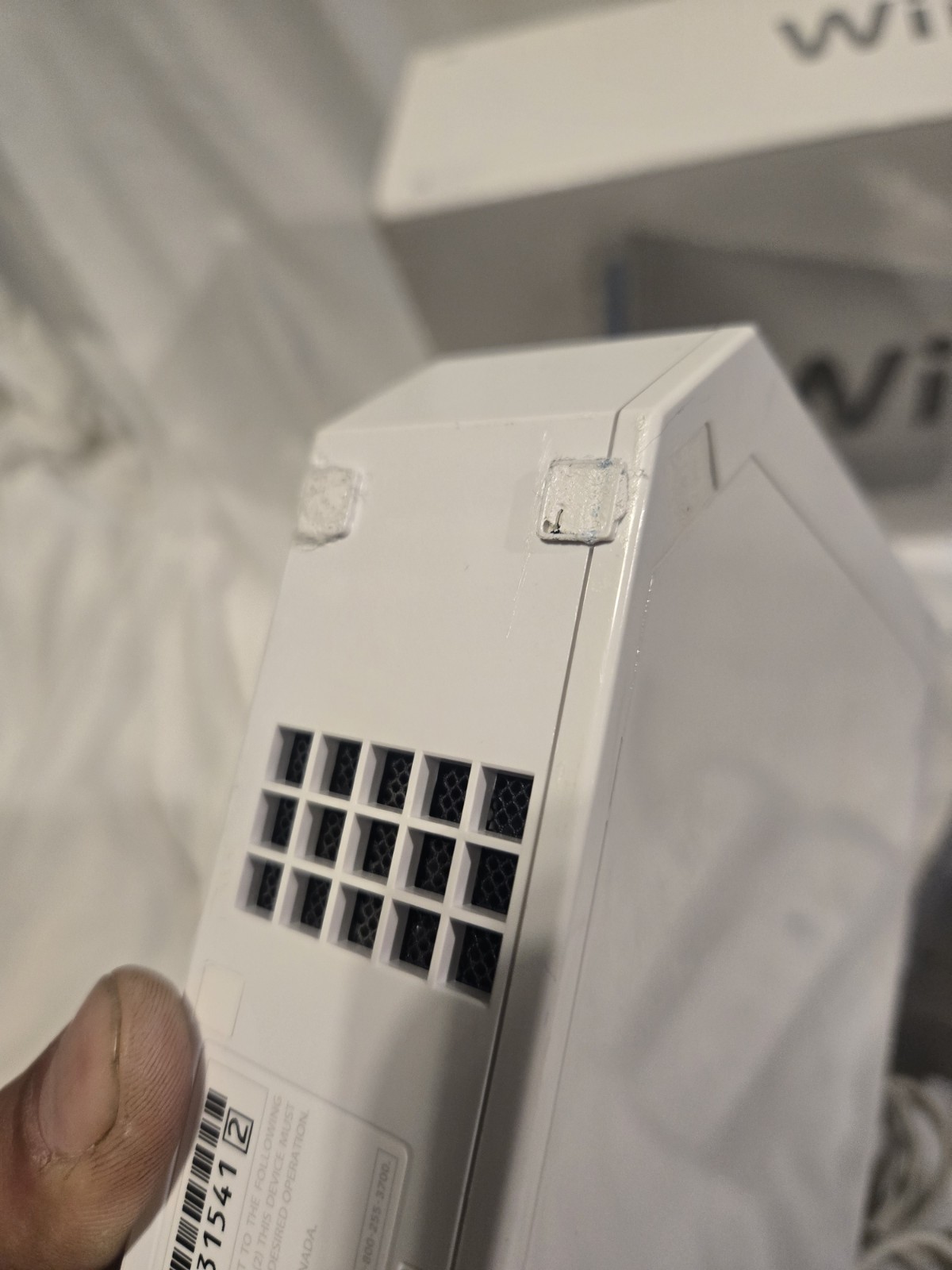 Nintendo Wii White Bundle Controllers Nunchucks Cords Sensor Bar USED READ WORKS