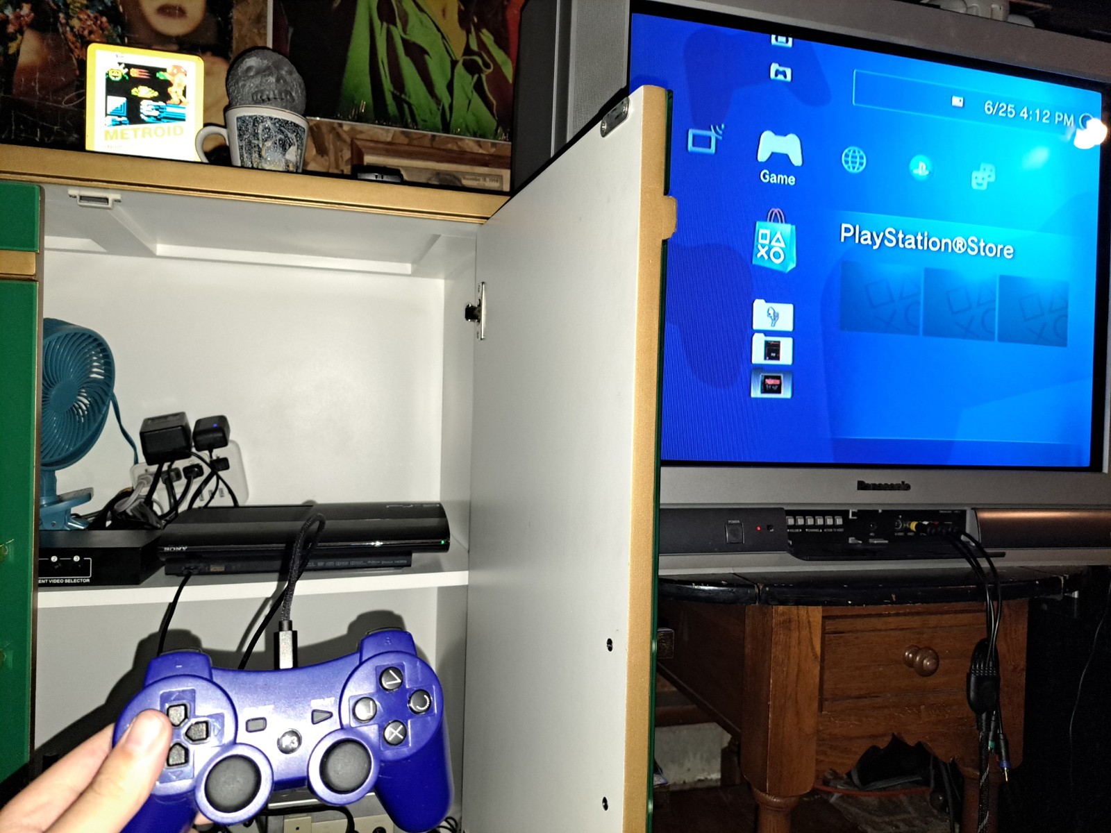 Playstation 3 SuperSlim Console 60gb With Controller And Connection Cable Works!