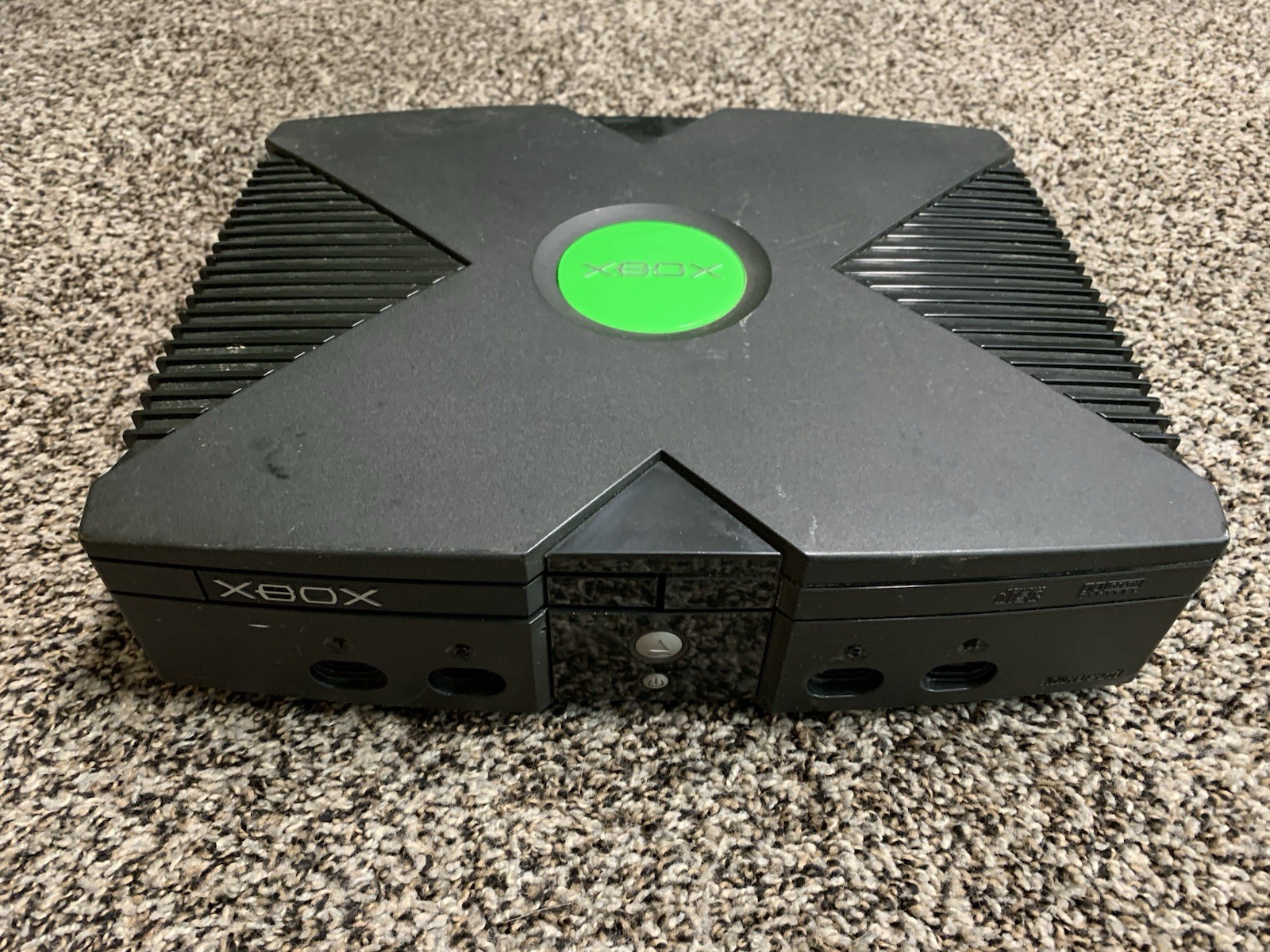 Broken Original Xbox For Parts or Repair with Power Cord and A/V Cable