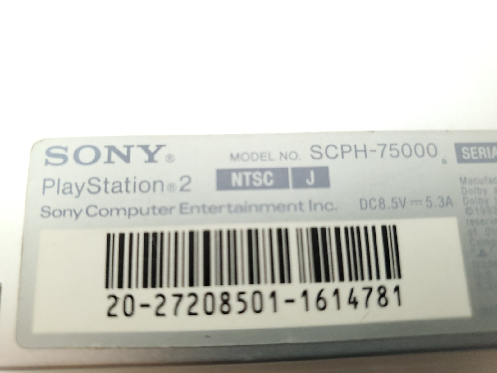 “Region Free” SONY Playstation 2 PS2 Slim Console SCPH-75000 Satin Silver