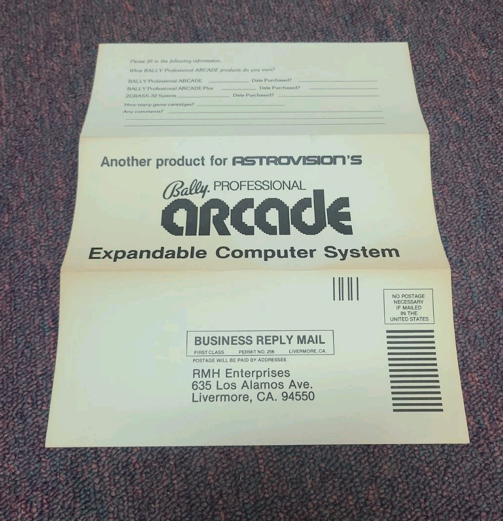 Bally Professional Arcade Computer Expandable System Astrovision (Untested)