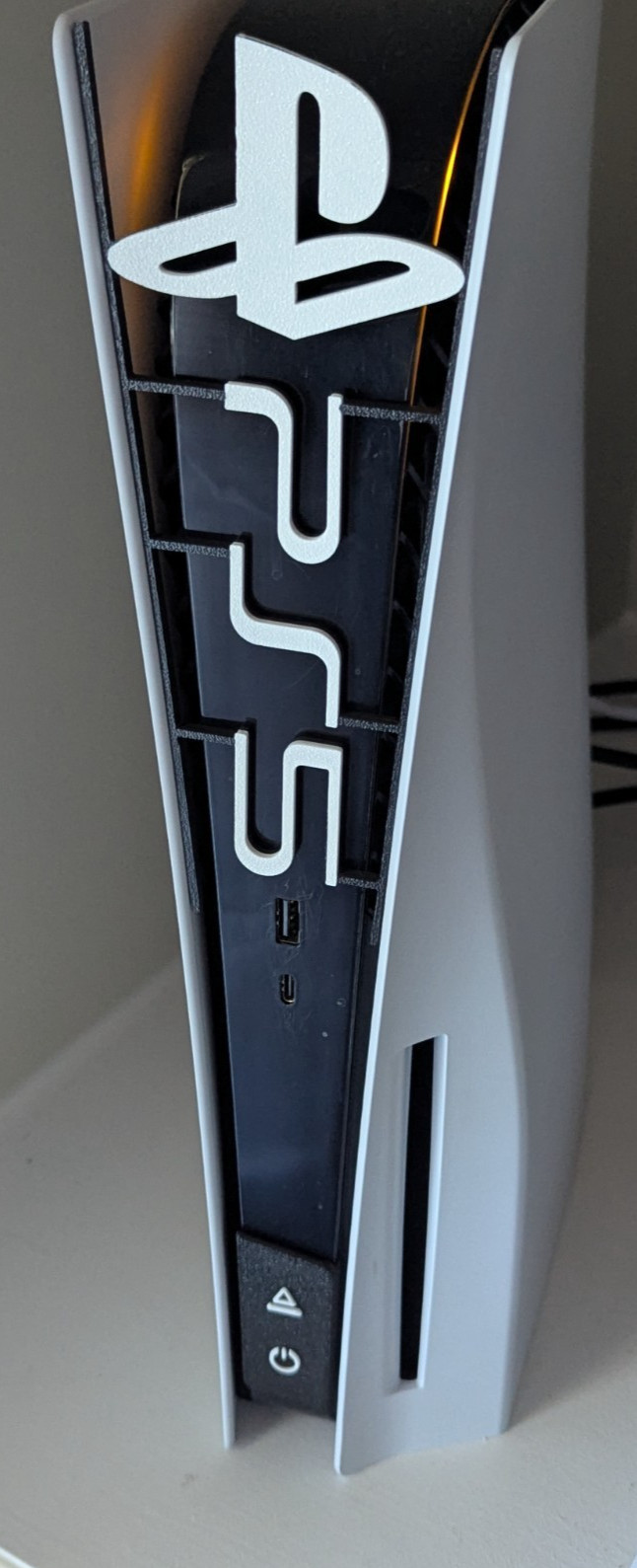 PS5 Disc Edition Logo Faceplate Insert w Power Eject Button Overlay