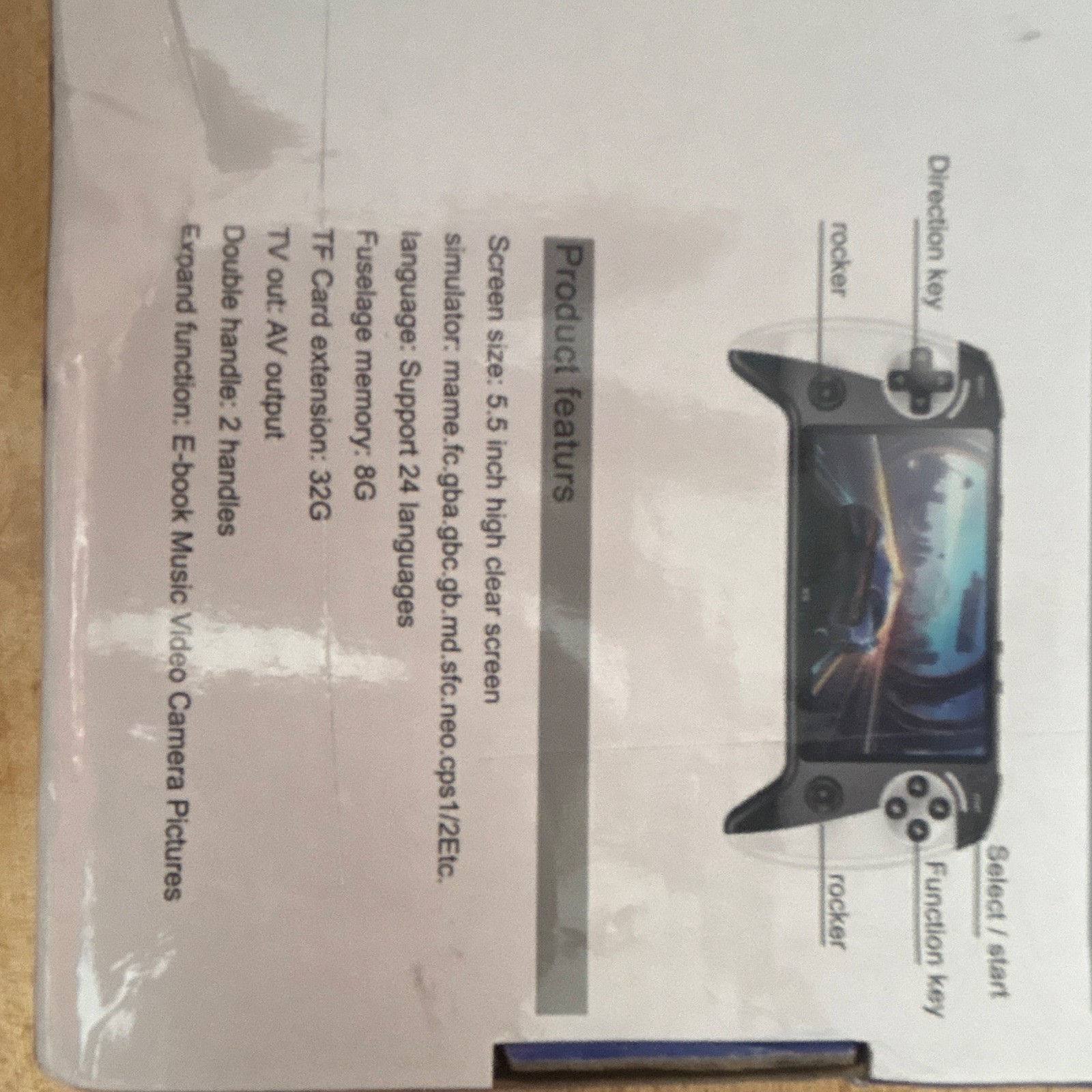 SAKERPLUS X9 5.5in Screen Handheld Game Console TV Out TF Slot