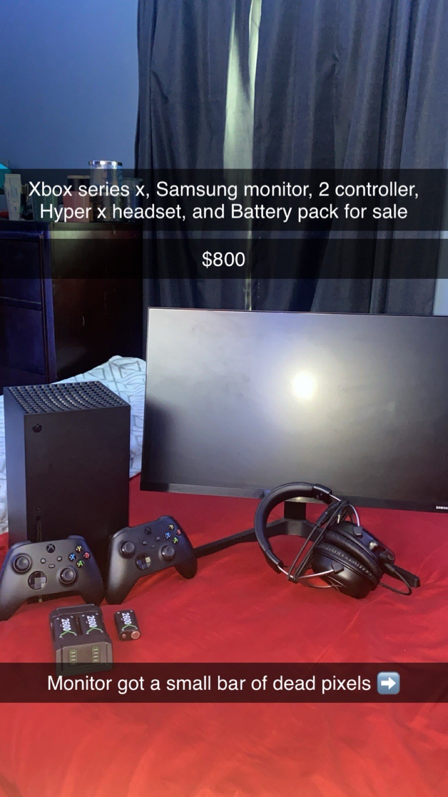 Xbox Series S Gaming Monitor Full Setup with 2 Controllers and Headset Bundle