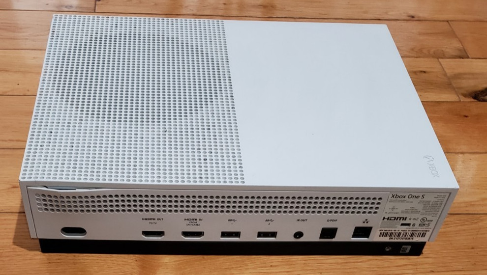 Xbox One S 1TB Console 1681 White Bundle, Wired Controller, Cords, TESTED *READ