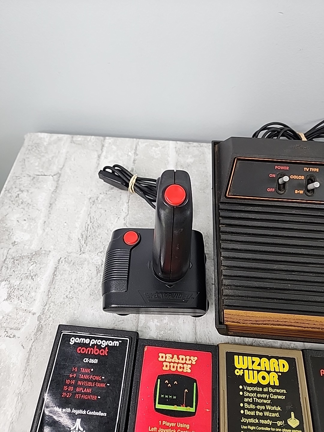 Atari CX-2600A Wood Grain Console 20 Game Bundle Parts/Repair – Read Description
