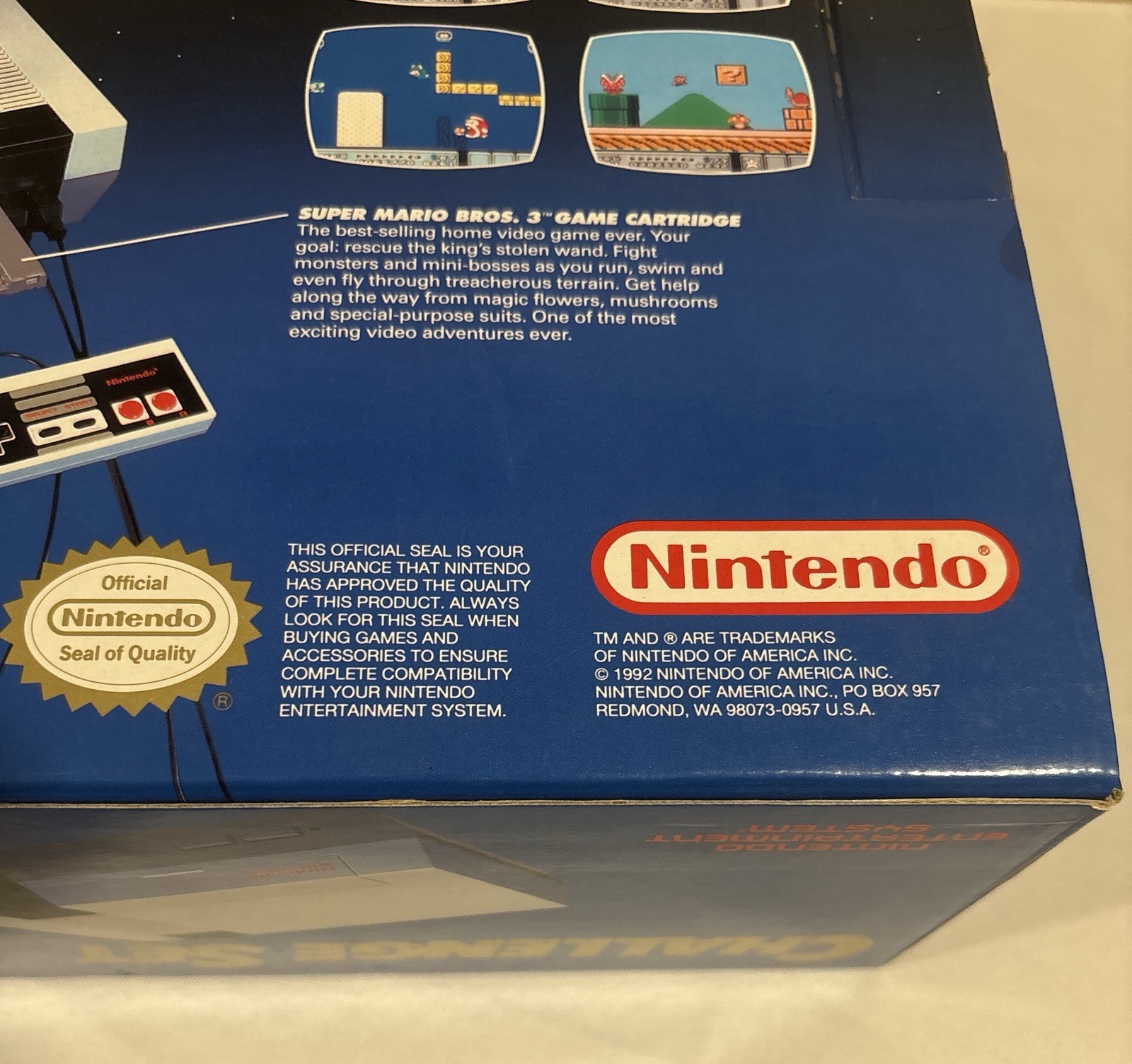 Nintendo NES System Challenge Set Super Mario Bros. 3 Near Complete Factory Bags