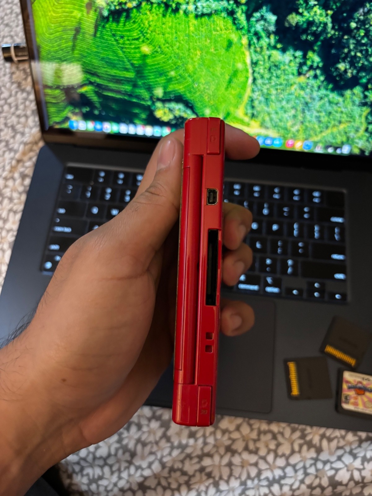 Nintendo DSi Red Console Only Tested US Model English Works, No Stylus w/ games