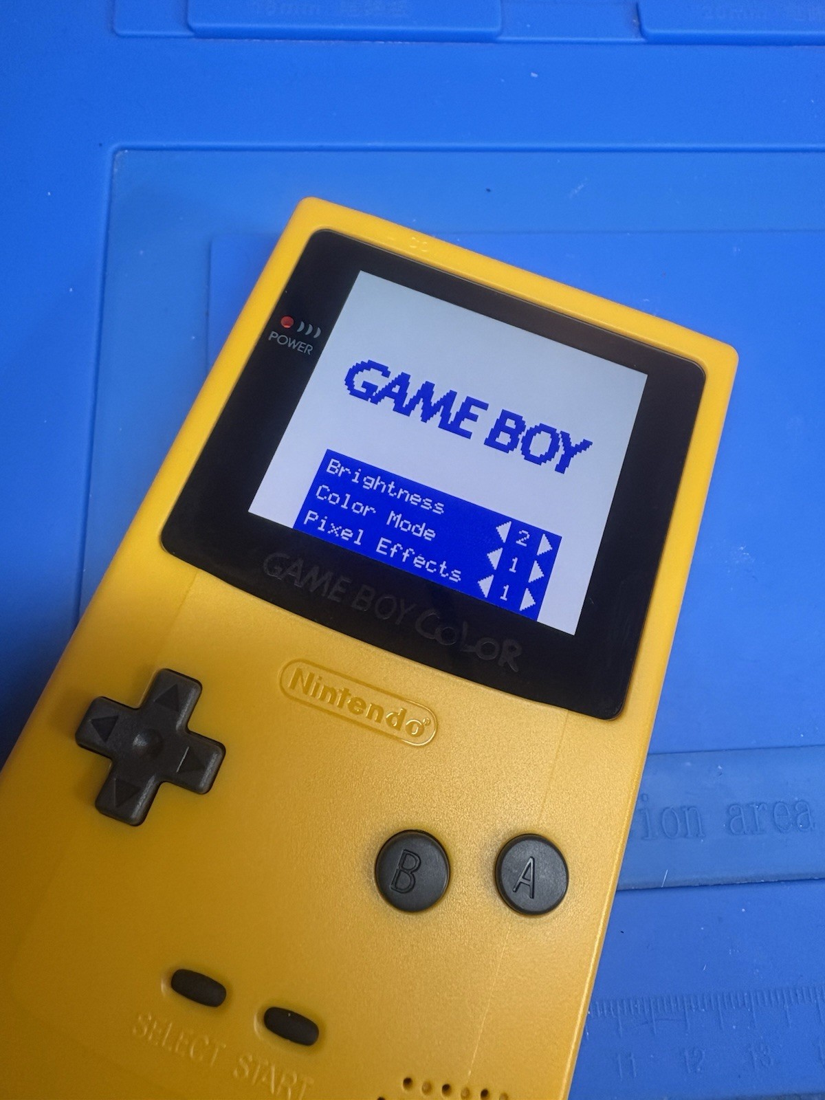 Backlit IPS Dandelion Yellow Gameboy Color 1500 MAH Battery Nintendo GBC USB C