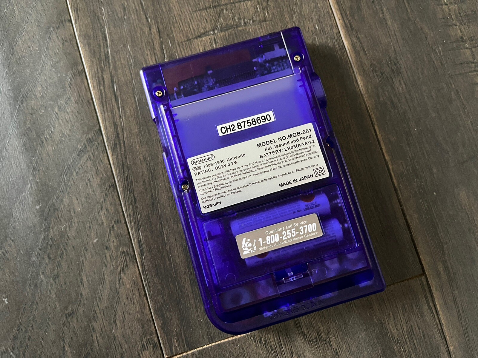 Nintendo Gameboy Pocket GBP Backlight IPS Screen and Glass Lens – Midnight Blue