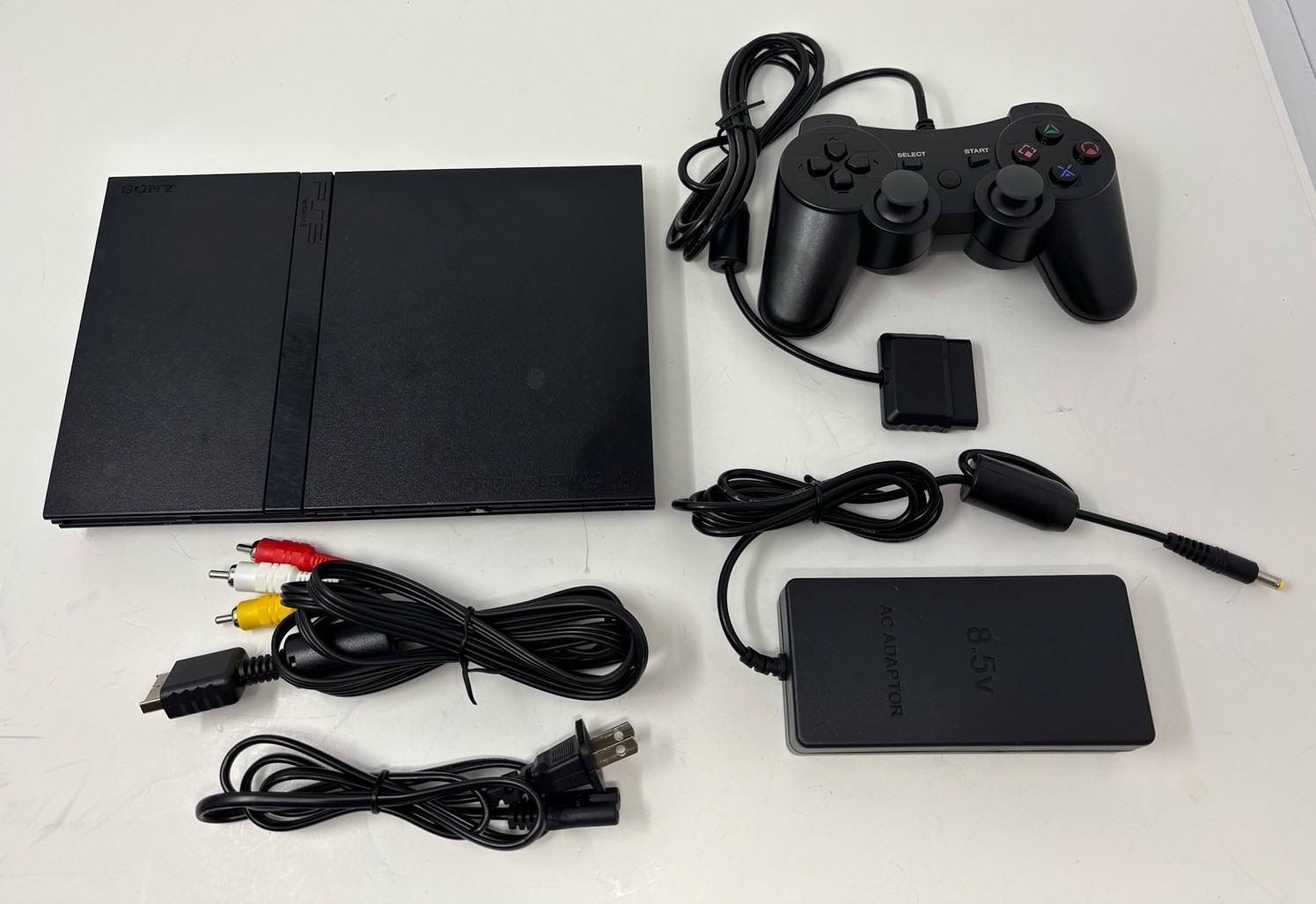 REFURBISHED – Sony PlayStation 2 PS2 Slim Console Bundle – NEW LENS + BATTERY