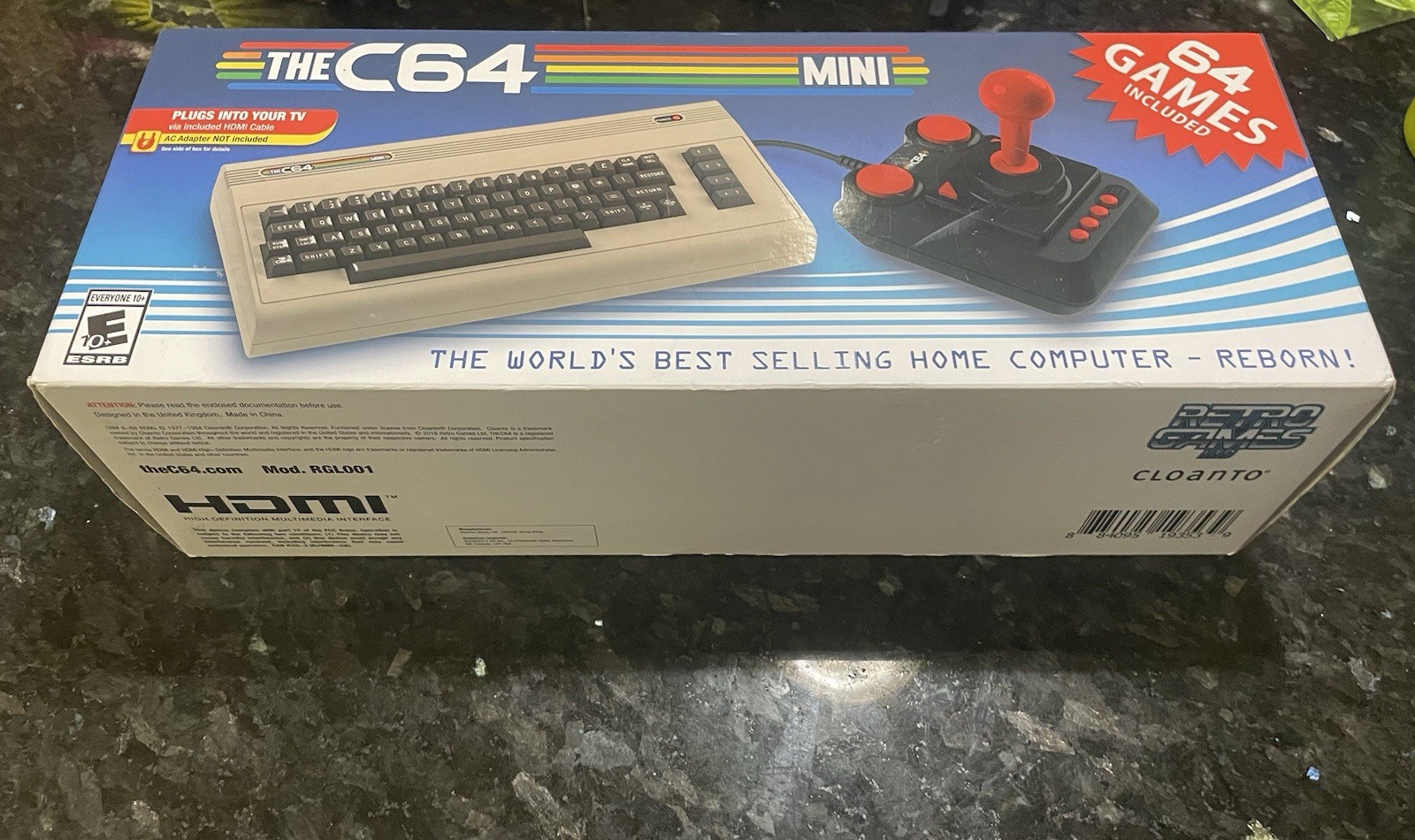 NEW C64 Mini HD Console Preloaded With 64 Built-in Games + Joystick Retro Sealed