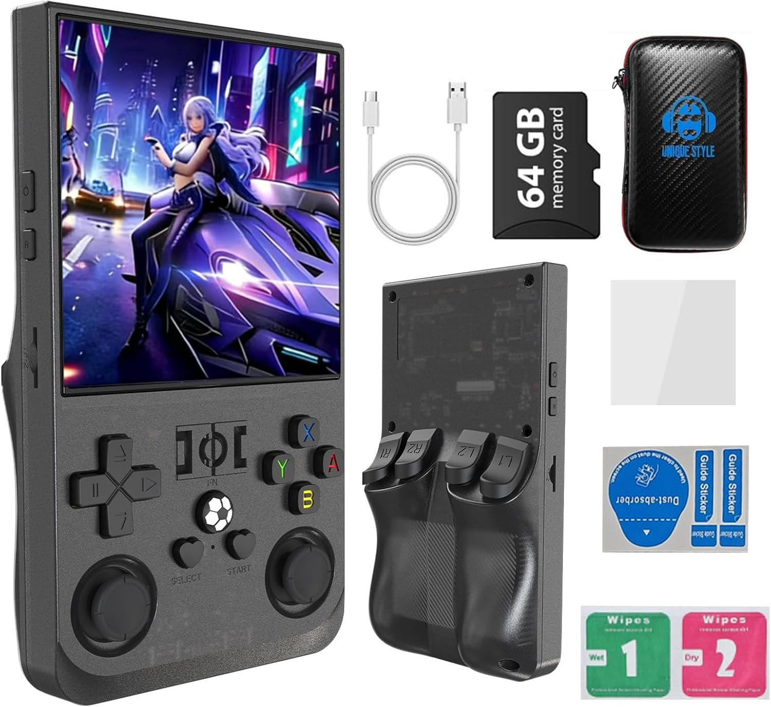 R36MAX 4000Mah Portable Rechargeable Handheld Retro Game Console,Handheld Retro