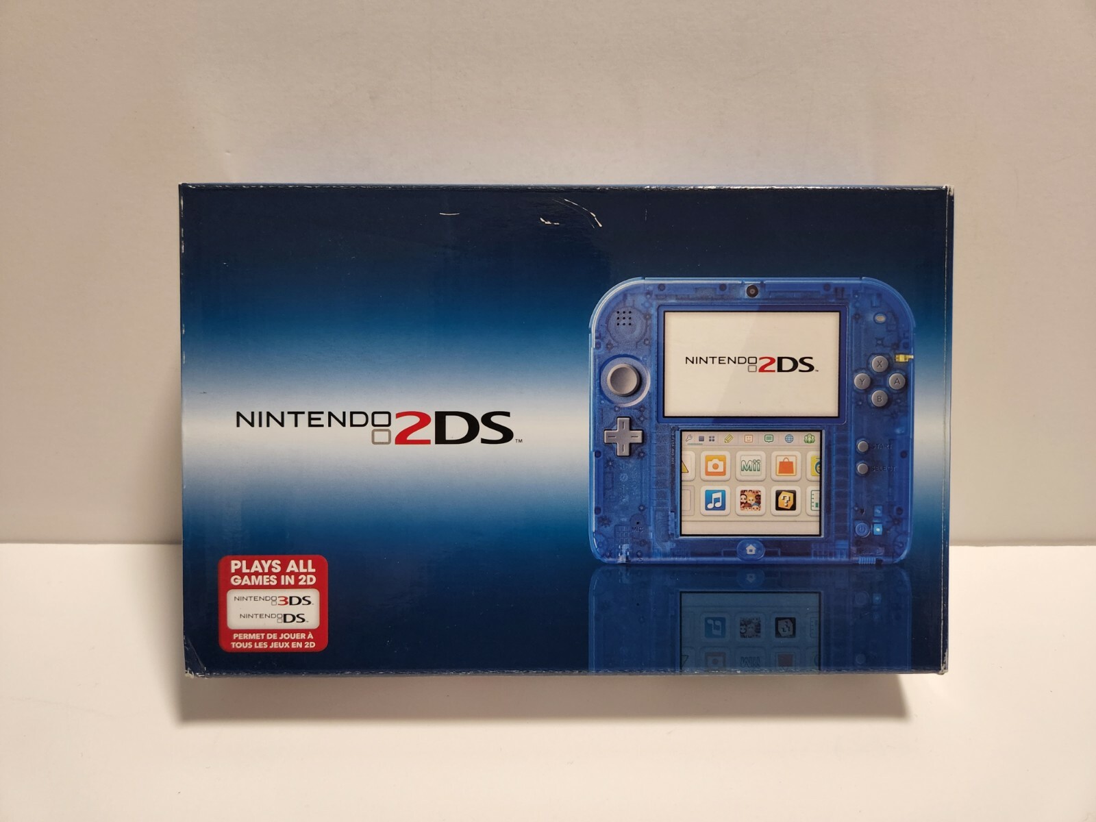 Nintendo 2DS Crystal Blue Handheld Console Bundle with Original Box TESTED