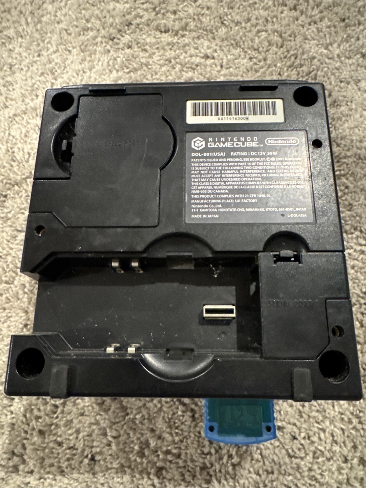 Nintendo GameCube Console – Black With Orange Controller, Cords (Tested & Works)