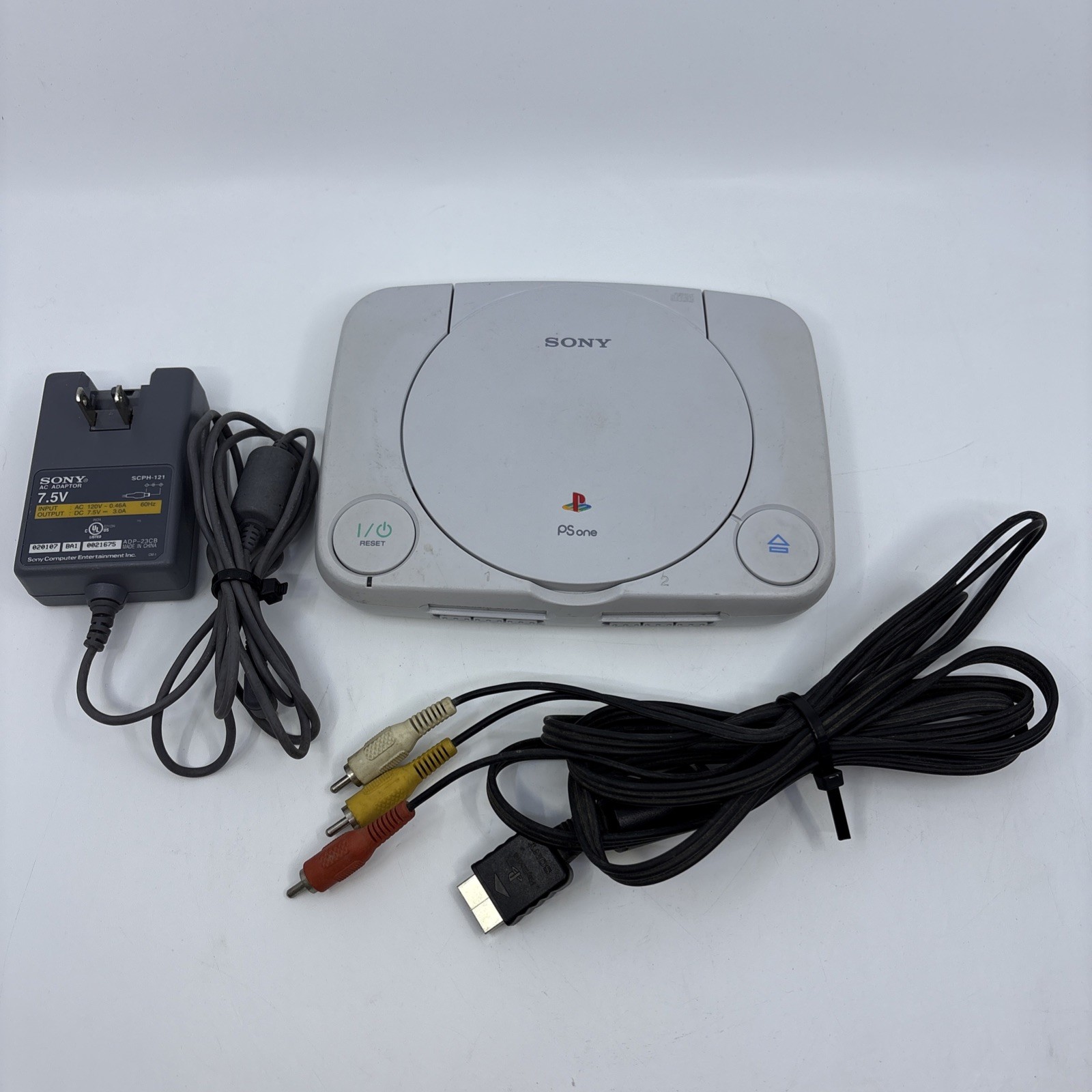 Sony PSOne Video Game Console White SCPH-101 w/ AV & Power Cords – Tested!